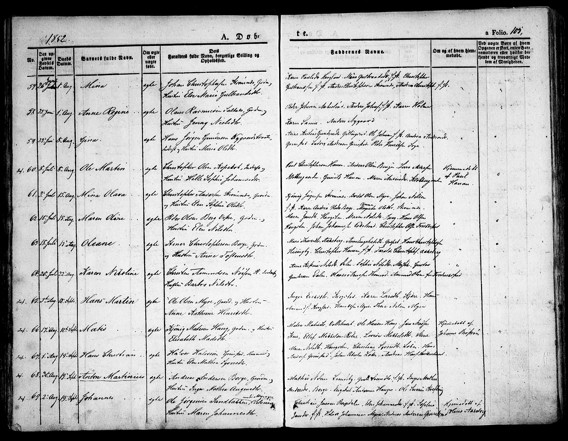 Råde prestekontor kirkebøker, SAO/A-2009/F/Fa/L0005: Parish register (official) no. 5, 1830-1853, p. 105