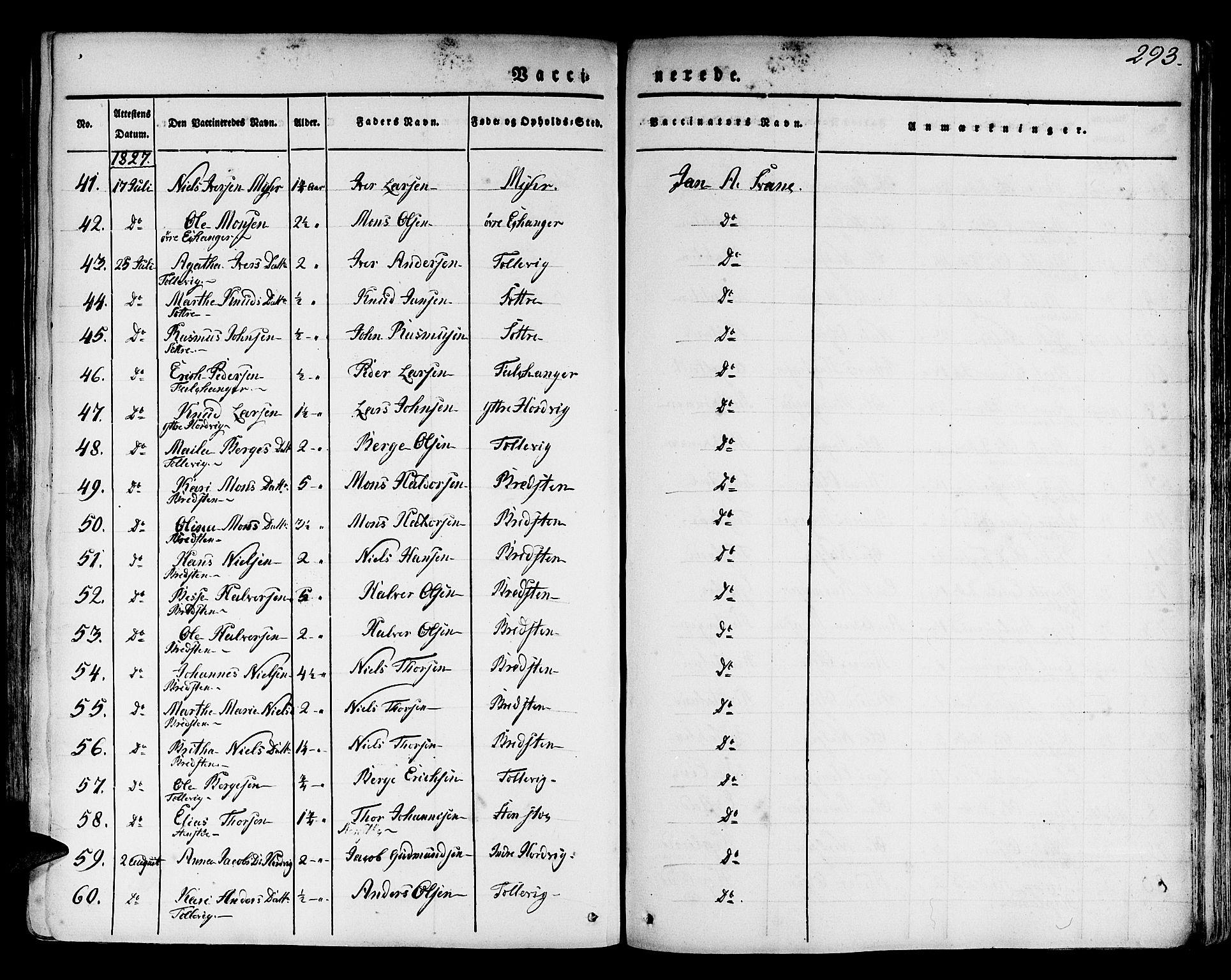 Hamre sokneprestembete, AV/SAB-A-75501/H/Ha/Haa/Haaa/L0011: Parish register (official) no. A 11, 1826-1834, p. 293