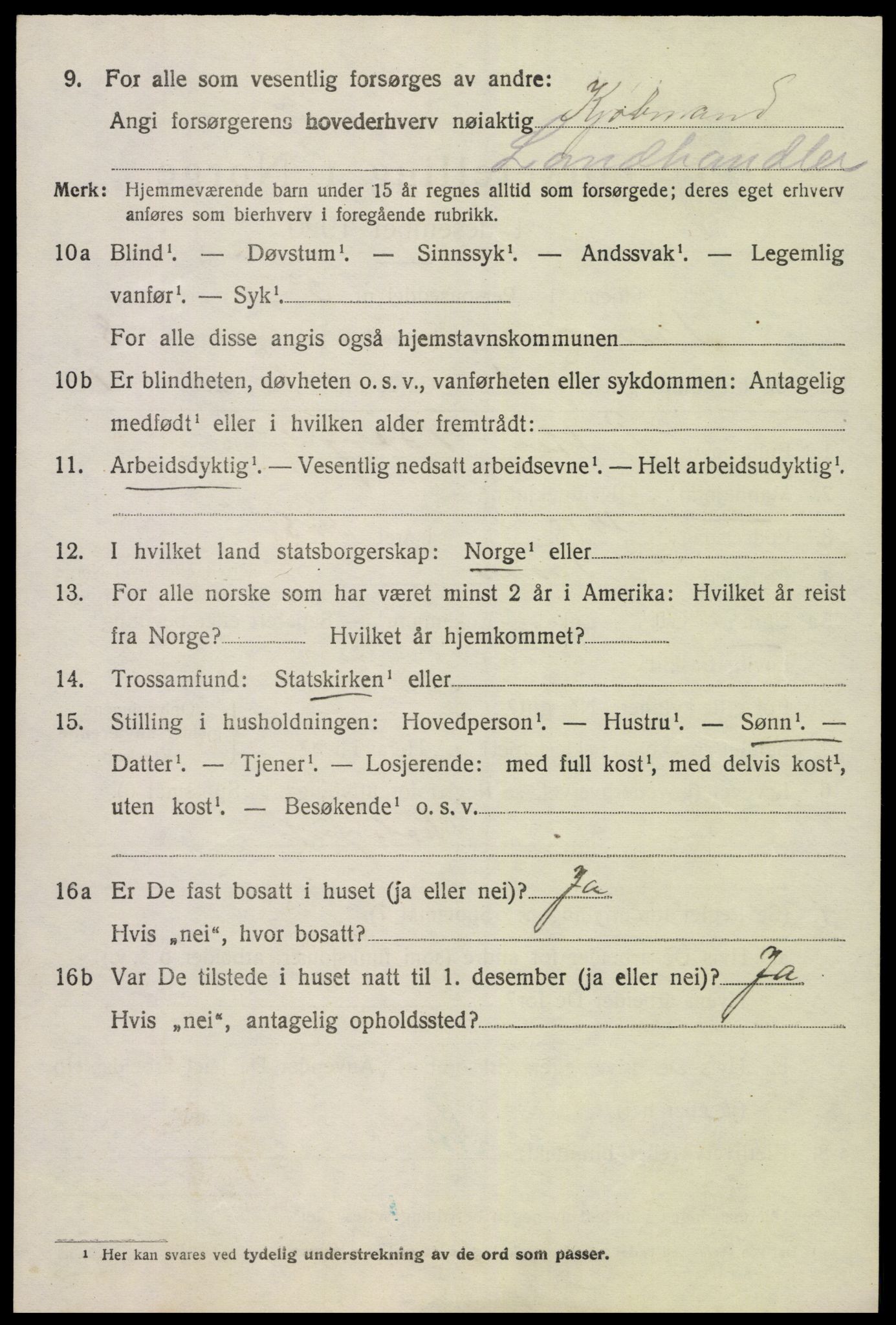 SAK, 1920 census for Tromøy, 1920, p. 5366