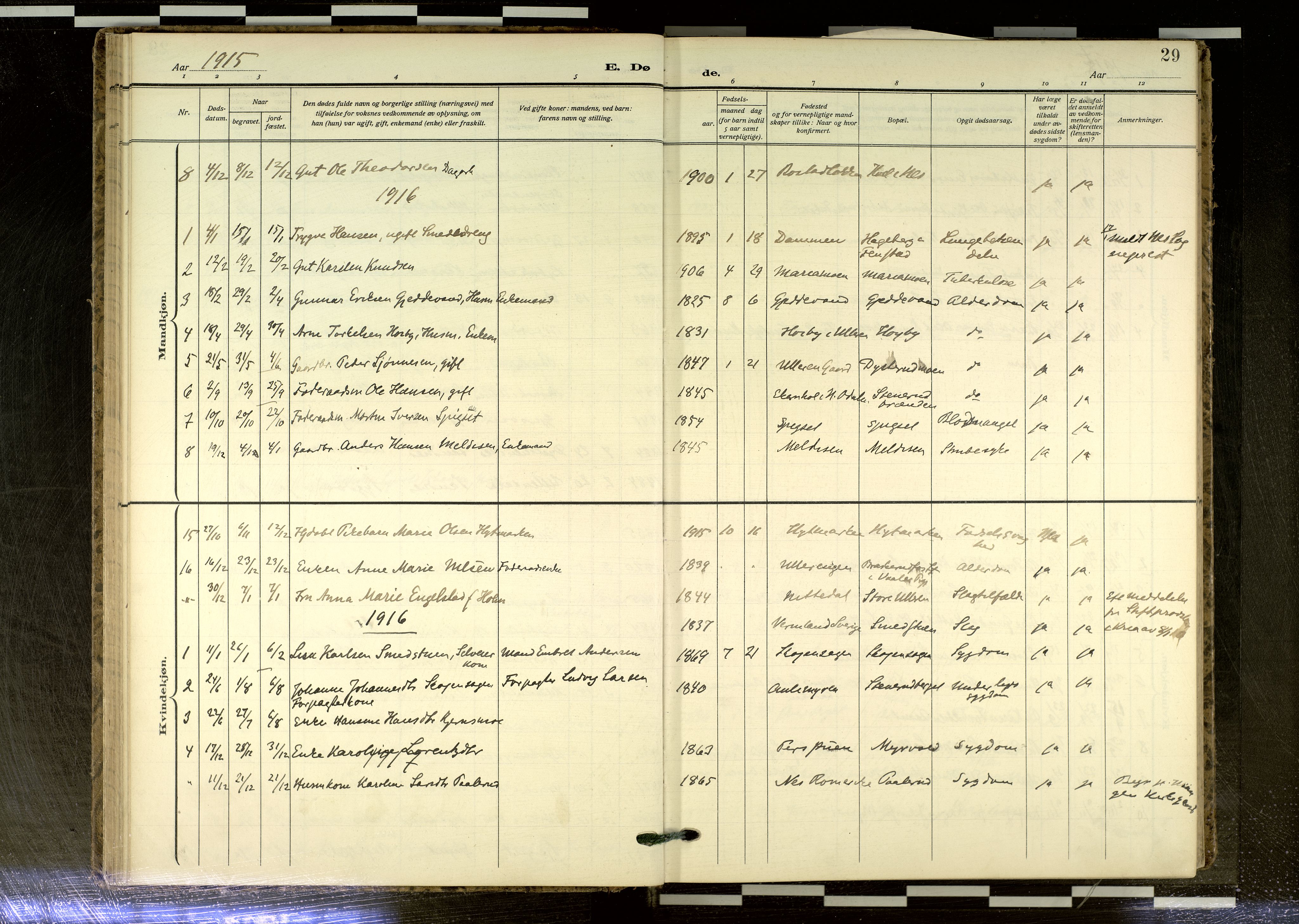 Sør-Odal prestekontor, SAH/PREST-030/H/Ha/Haa/L0020: Parish register (official) no. 20, 1906-2012, p. 29