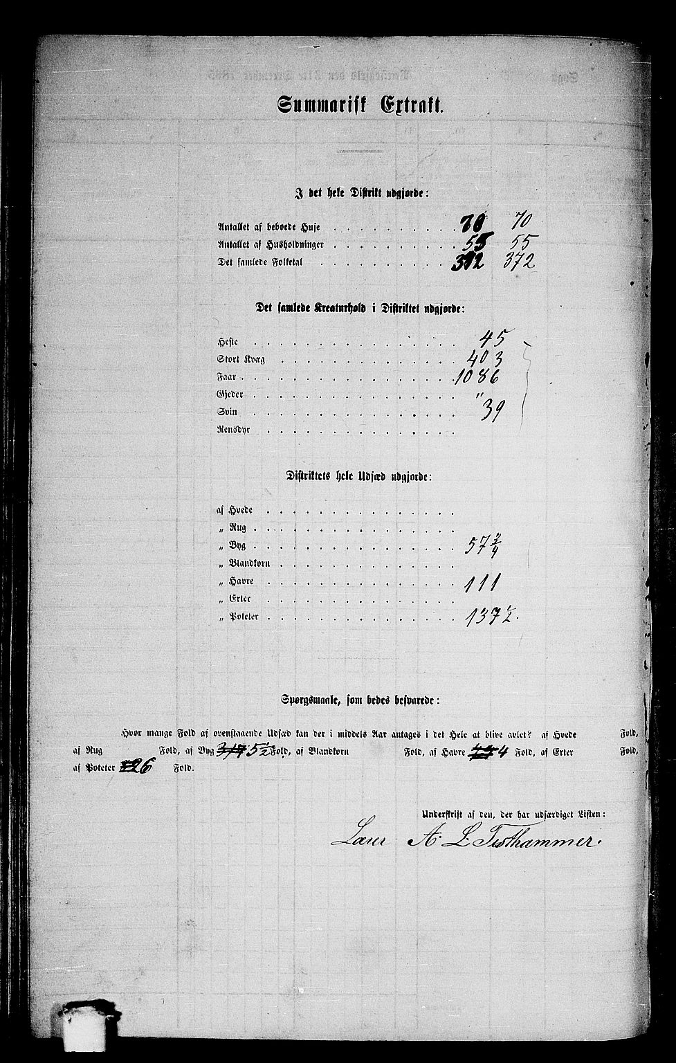 RA, 1865 census for Innvik, 1865, p. 62