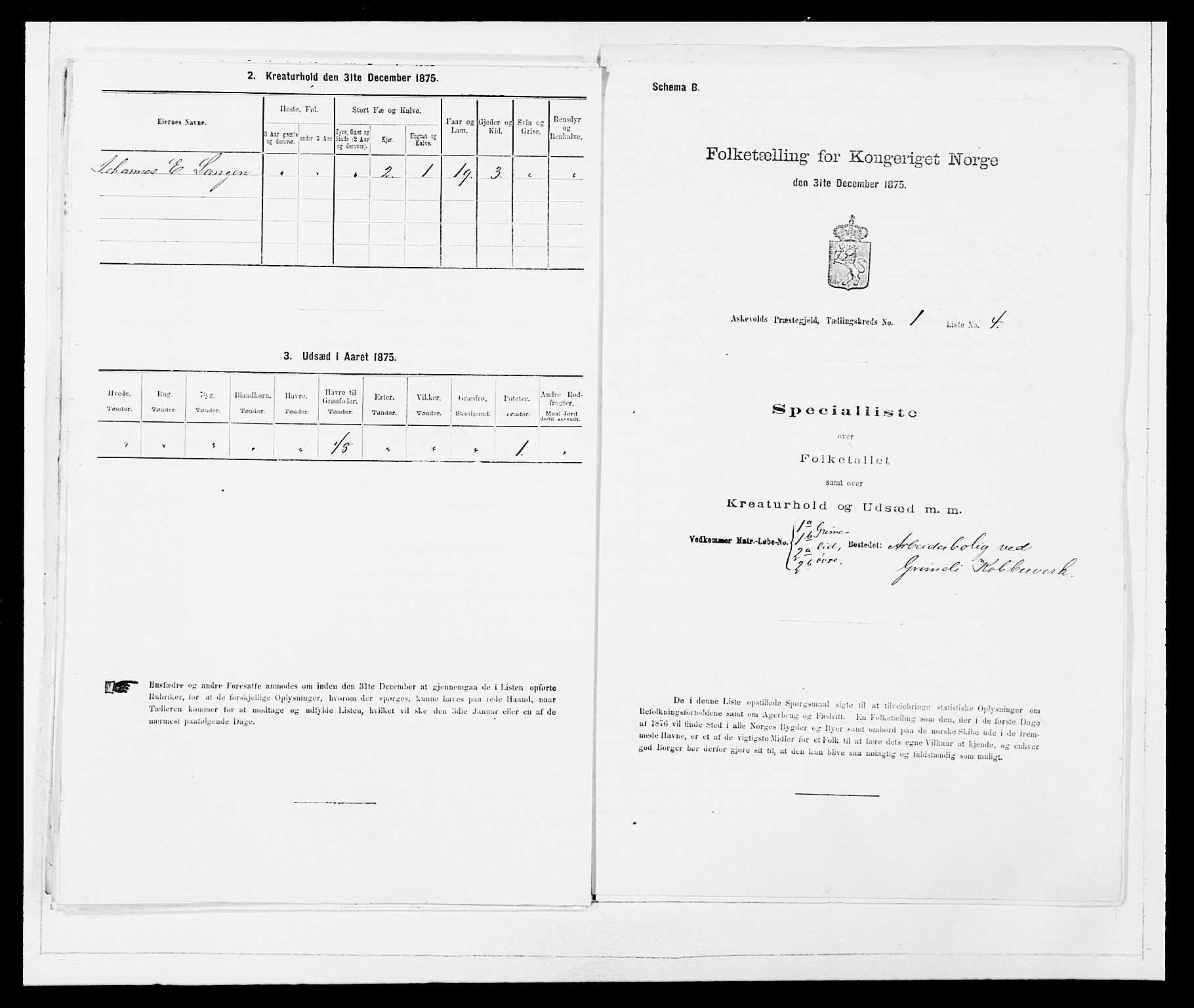 SAB, 1875 census for 1428P Askvoll, 1875, p. 55