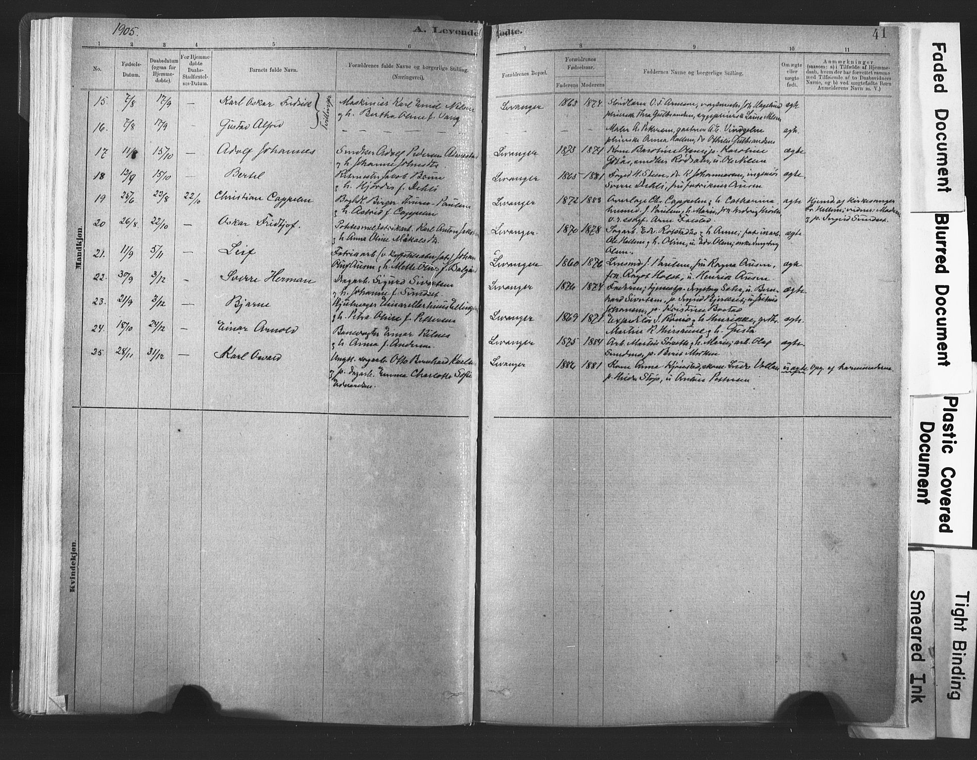 Ministerialprotokoller, klokkerbøker og fødselsregistre - Nord-Trøndelag, SAT/A-1458/720/L0189: Parish register (official) no. 720A05, 1880-1911, p. 41
