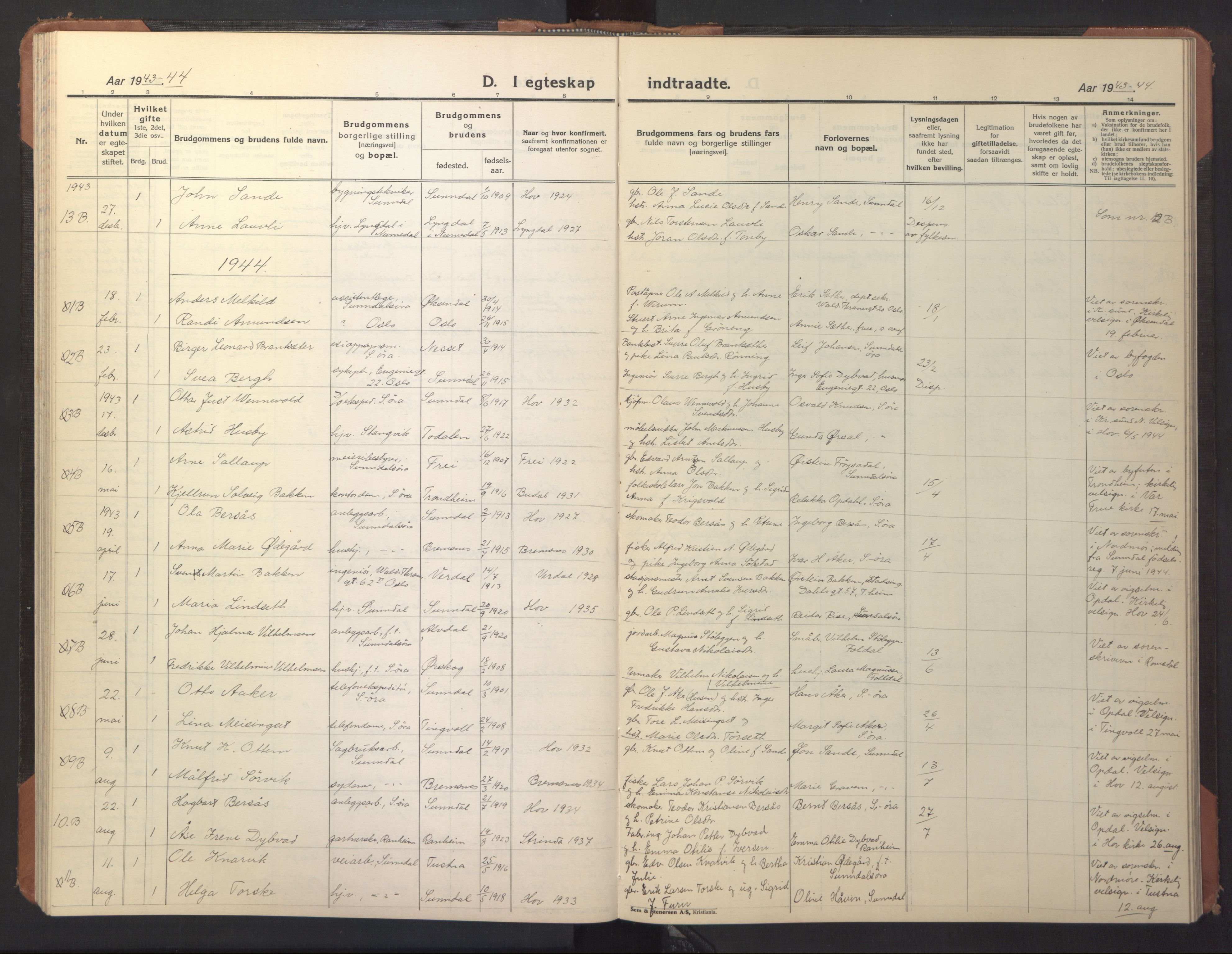 Ministerialprotokoller, klokkerbøker og fødselsregistre - Møre og Romsdal, AV/SAT-A-1454/590/L1018: Parish register (copy) no. 590C03, 1922-1950