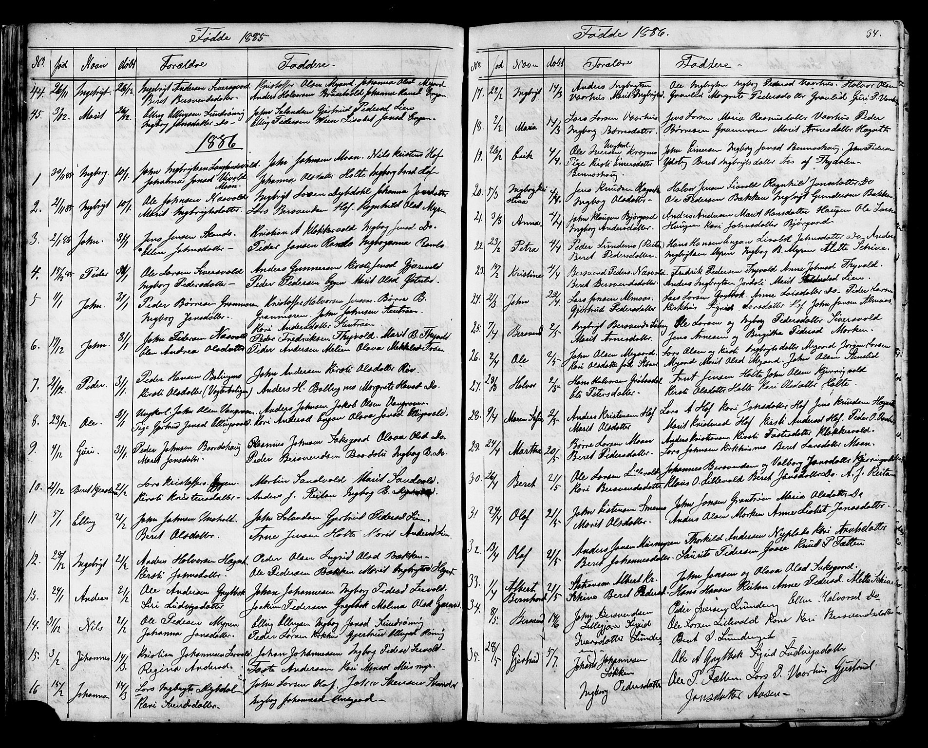 Ministerialprotokoller, klokkerbøker og fødselsregistre - Sør-Trøndelag, SAT/A-1456/686/L0985: Parish register (copy) no. 686C01, 1871-1933, p. 34