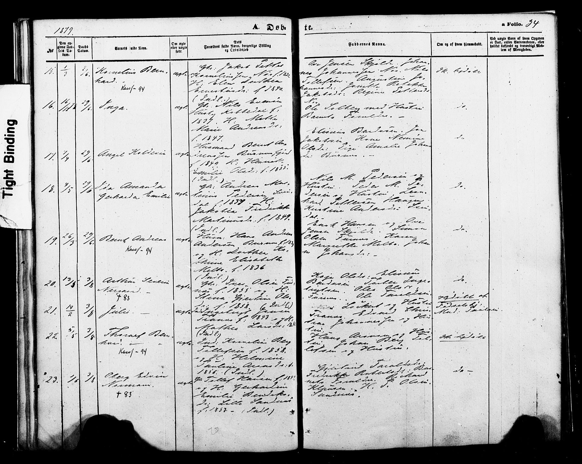 Ministerialprotokoller, klokkerbøker og fødselsregistre - Nordland, AV/SAT-A-1459/898/L1421: Parish register (official) no. 898A01, 1866-1886, p. 34