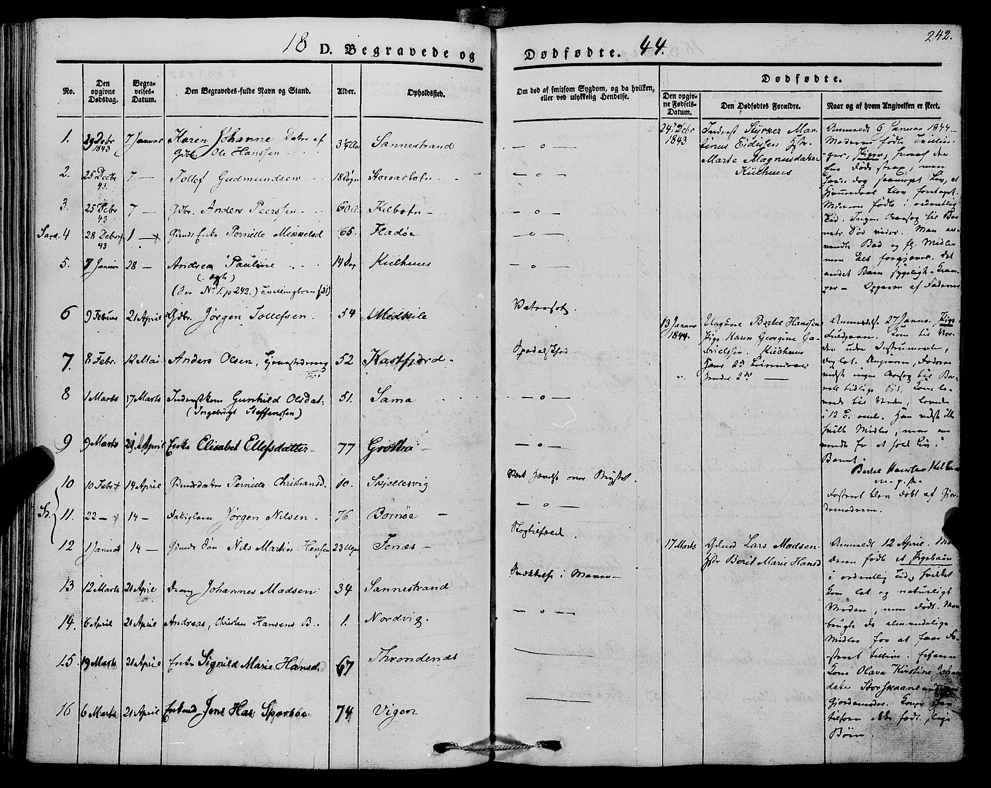 Trondenes sokneprestkontor, SATØ/S-1319/H/Ha/L0009kirke: Parish register (official) no. 9, 1841-1852, p. 242