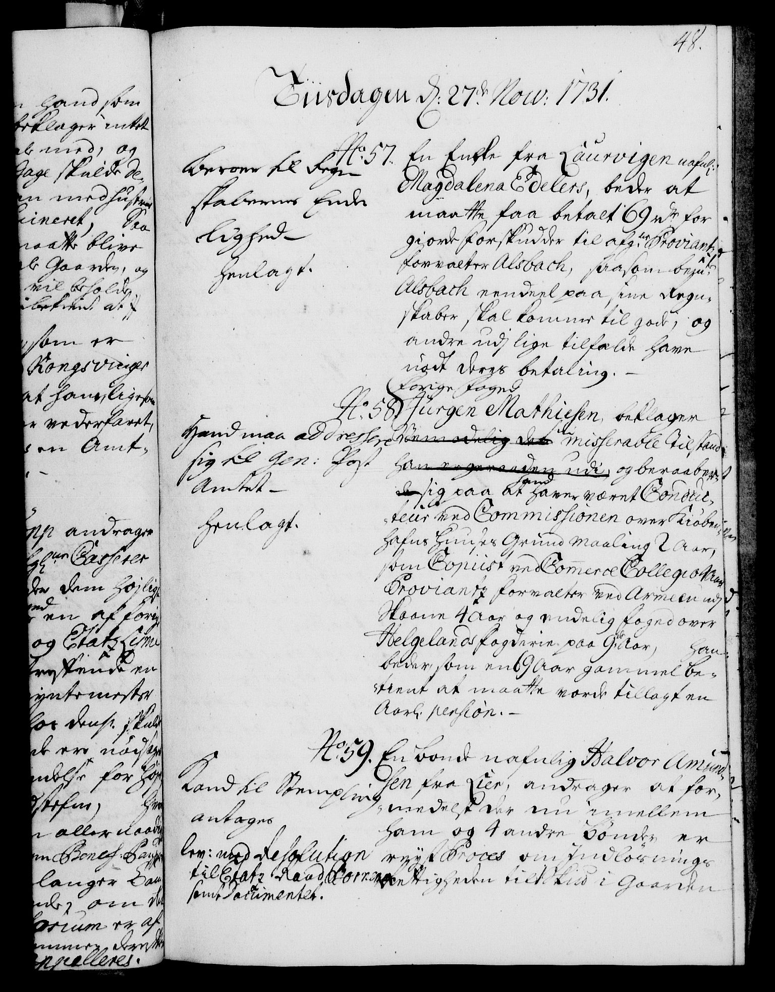 Rentekammeret, Kammerkanselliet, RA/EA-3111/G/Gh/Gha/L0014: Norsk ekstraktmemorialprotokoll. Merket RK 53.59, 1731-1732, p. 48