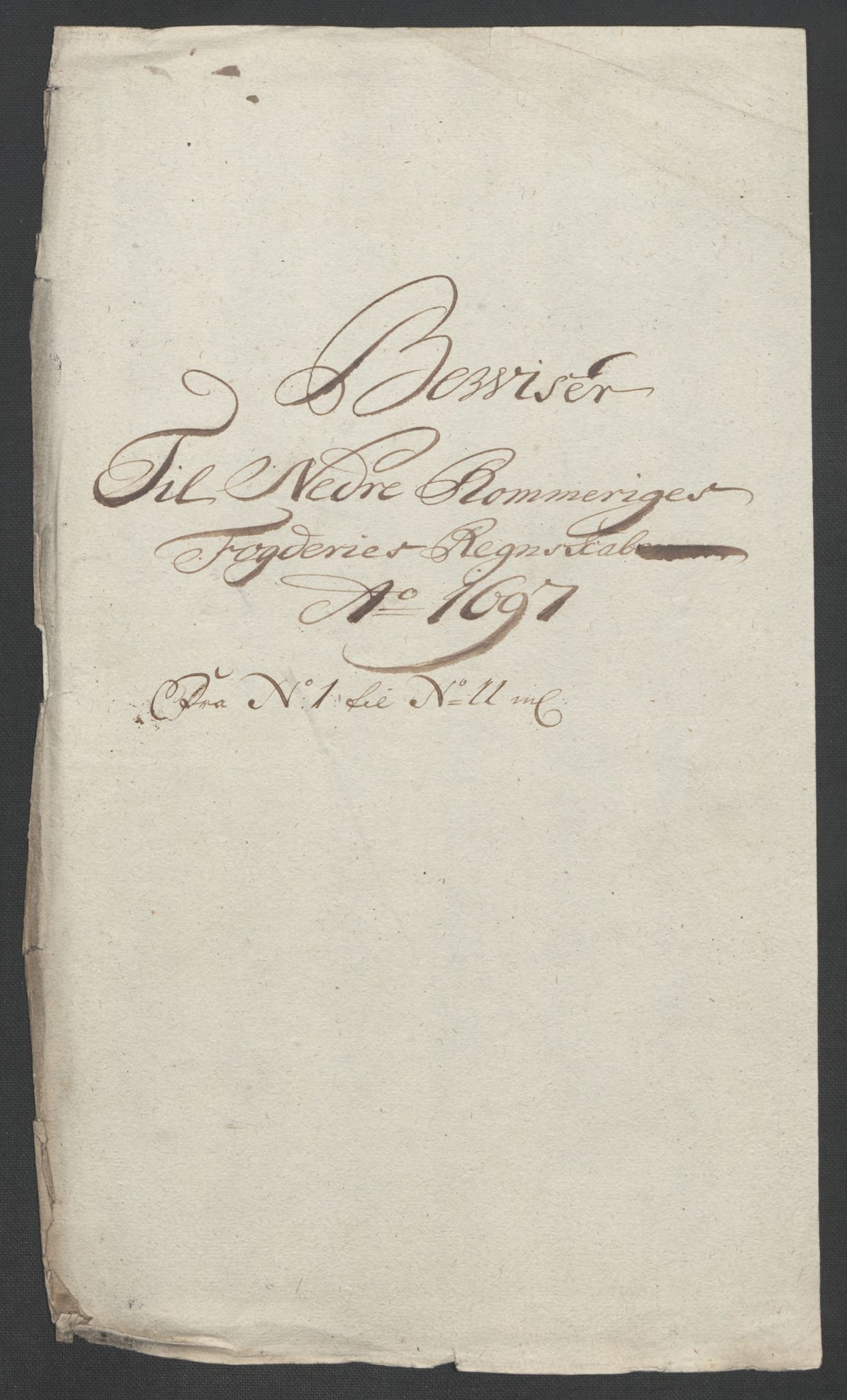 Rentekammeret inntil 1814, Reviderte regnskaper, Fogderegnskap, AV/RA-EA-4092/R11/L0580: Fogderegnskap Nedre Romerike, 1696-1697, p. 230