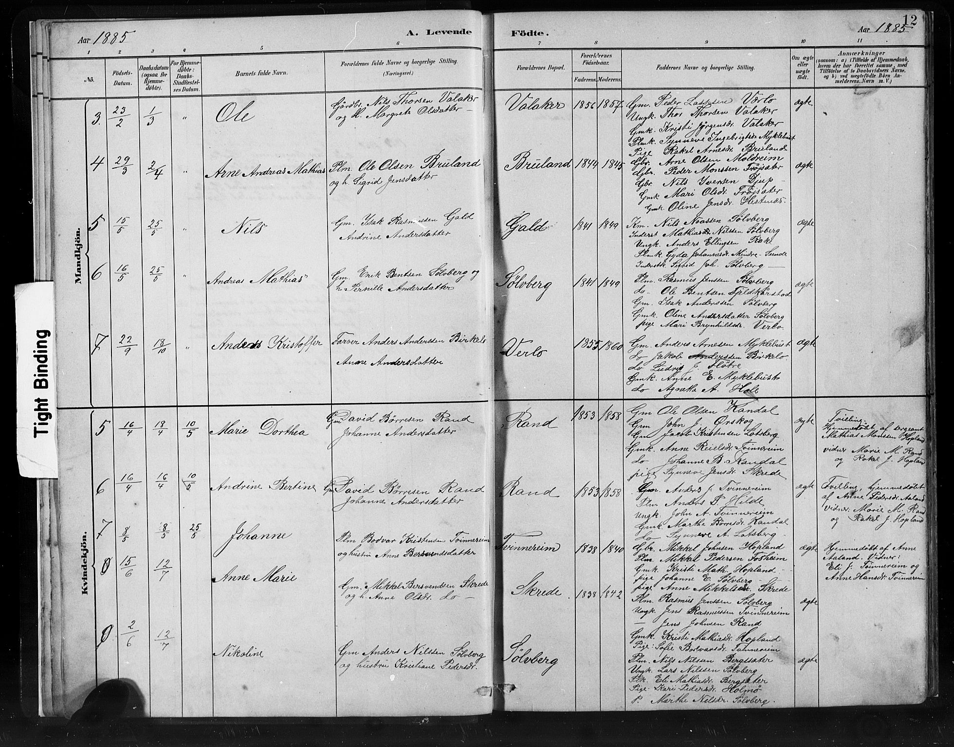 Innvik sokneprestembete, SAB/A-80501: Parish register (copy) no. C 3, 1883-1911, p. 12