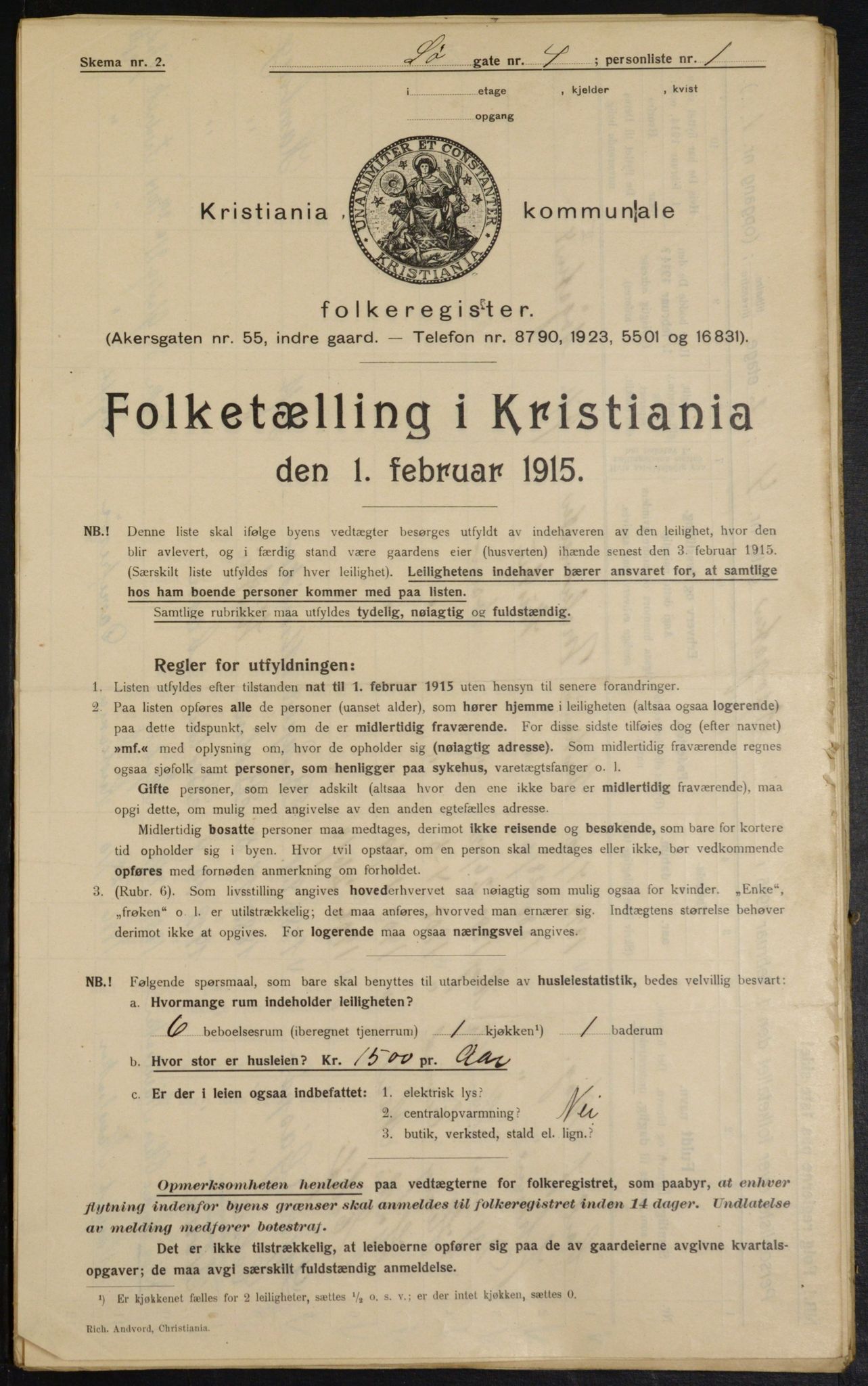 OBA, Municipal Census 1915 for Kristiania, 1915, p. 94988