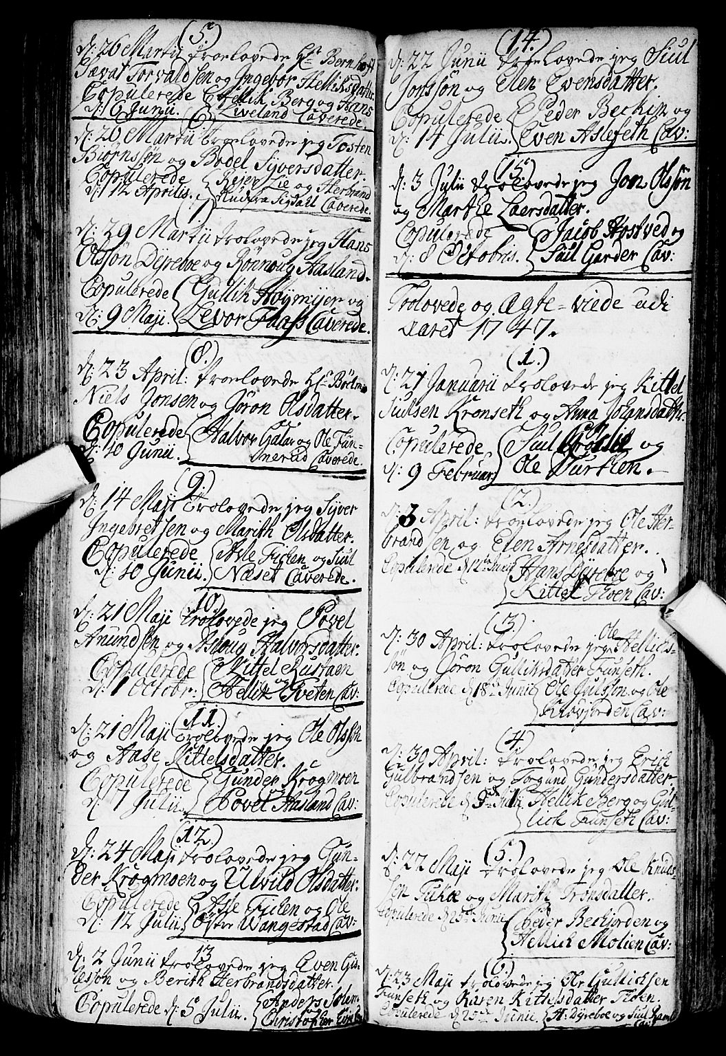 Flesberg kirkebøker, AV/SAKO-A-18/F/Fa/L0002: Parish register (official) no. I 2, 1726-1747