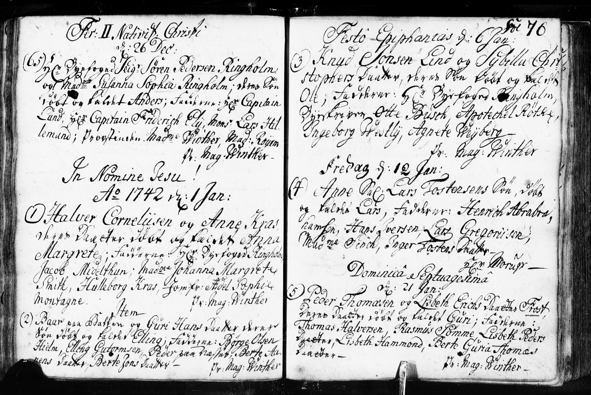 Domkirken sokneprestkontor, AV/SAST-A-101812/001/30/30BB/L0003: Parish register (copy) no. B 3, 1733-1751, p. 76