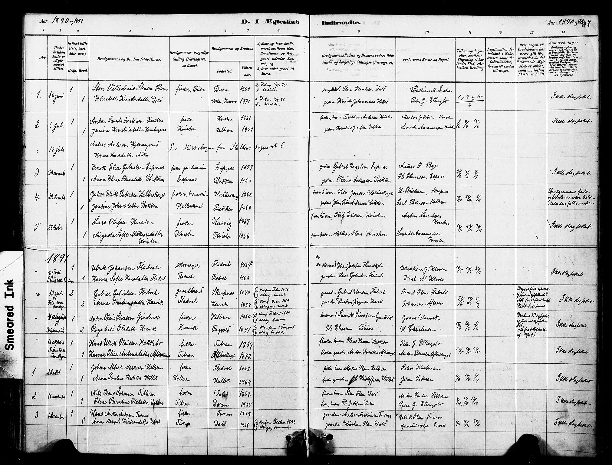 Ministerialprotokoller, klokkerbøker og fødselsregistre - Sør-Trøndelag, AV/SAT-A-1456/641/L0595: Parish register (official) no. 641A01, 1882-1897, p. 97