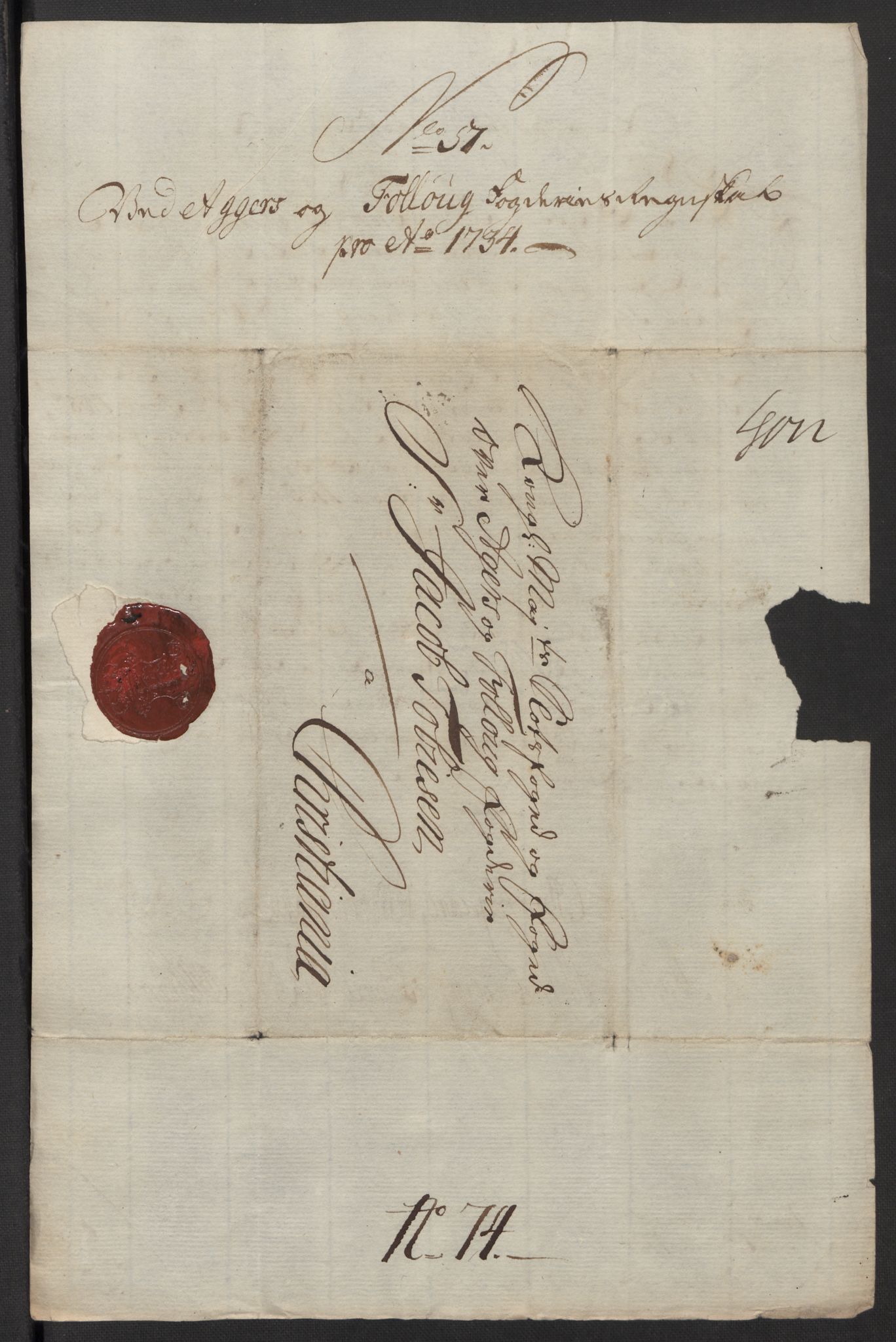 Rentekammeret inntil 1814, Reviderte regnskaper, Fogderegnskap, AV/RA-EA-4092/R10/L0473: Fogderegnskap Aker og Follo, 1734, p. 235