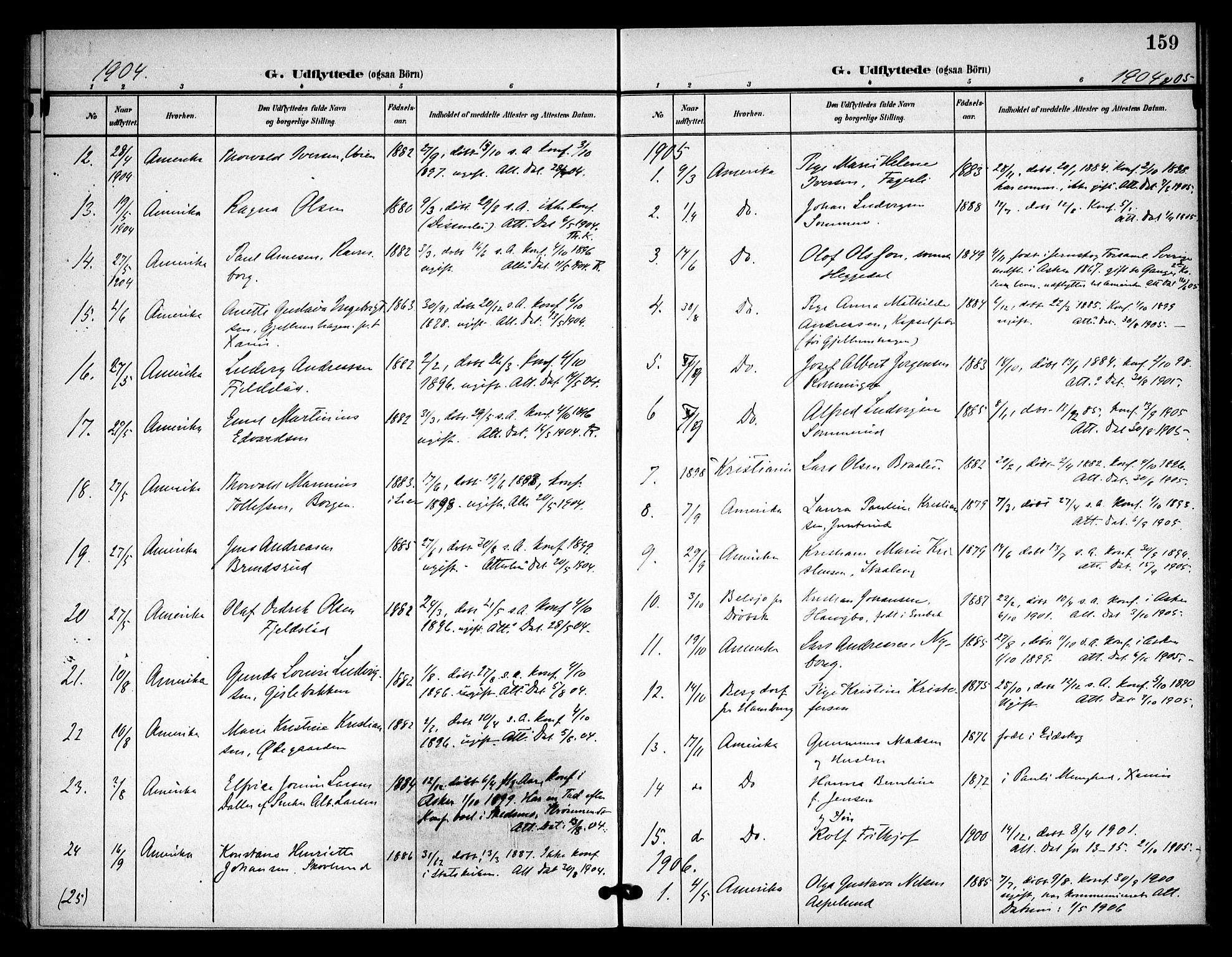 Asker prestekontor Kirkebøker, SAO/A-10256a/F/Fa/L0016: Parish register (official) no. I 16, 1900-1917, p. 159