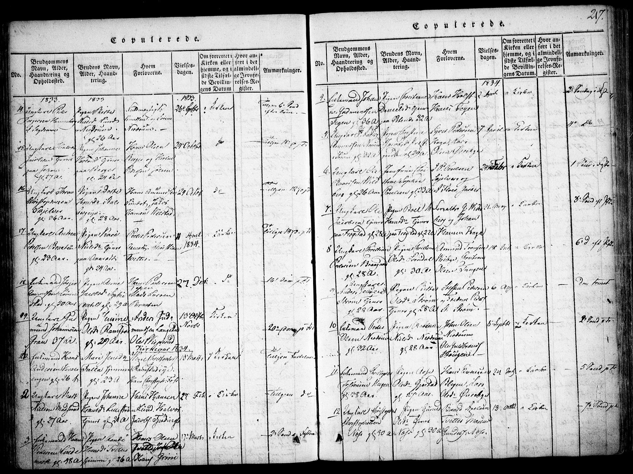 Fet prestekontor Kirkebøker, AV/SAO-A-10370a/F/Fa/L0008: Parish register (official) no. I 8, 1815-1842, p. 217