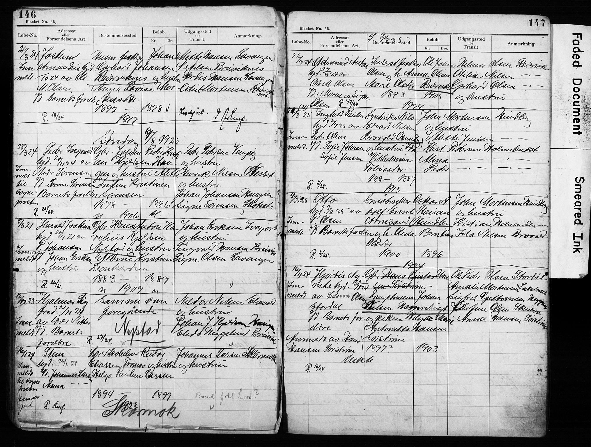 Lyngen sokneprestembete, AV/SATØ-S-1289/H/Ha/L0052/0002: Baptism register no. 52.2, 1915-1928, p. 146-147