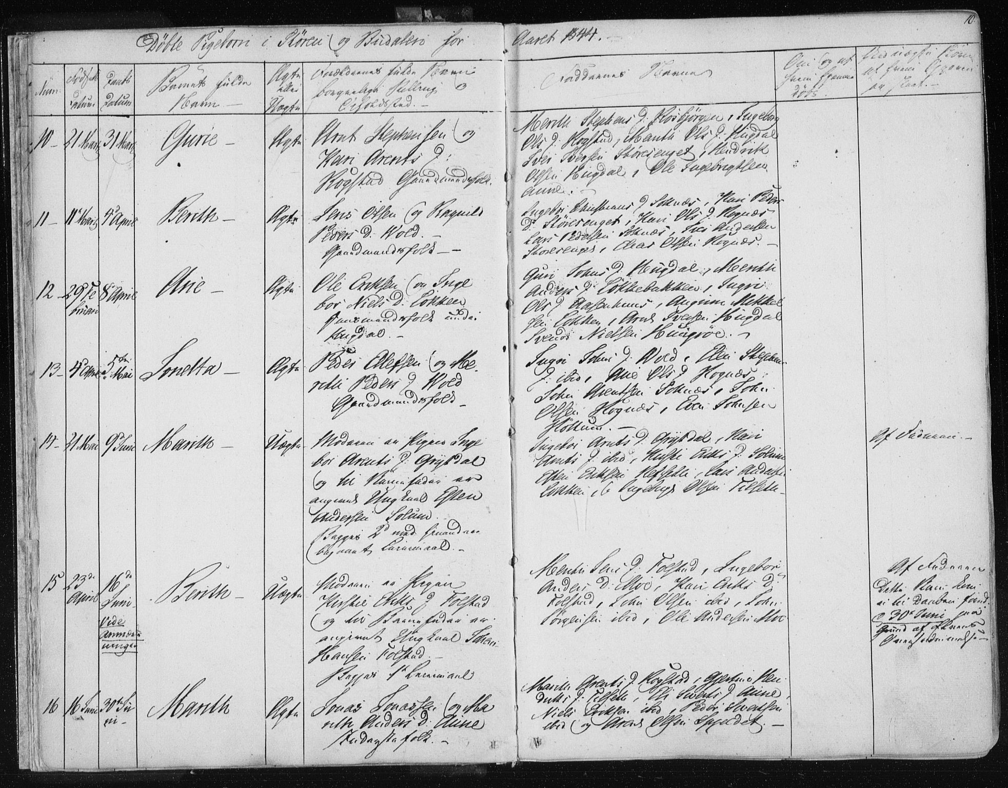 Ministerialprotokoller, klokkerbøker og fødselsregistre - Sør-Trøndelag, SAT/A-1456/687/L0997: Parish register (official) no. 687A05 /1, 1843-1848, p. 10