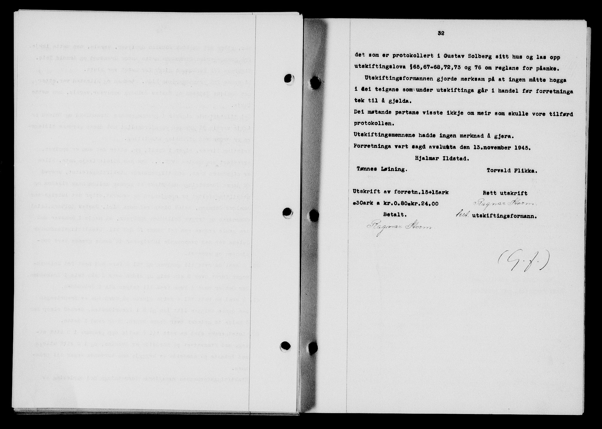 Flekkefjord sorenskriveri, SAK/1221-0001/G/Gb/Gba/L0060: Mortgage book no. A-8, 1945-1946, Diary no: : 132/1946