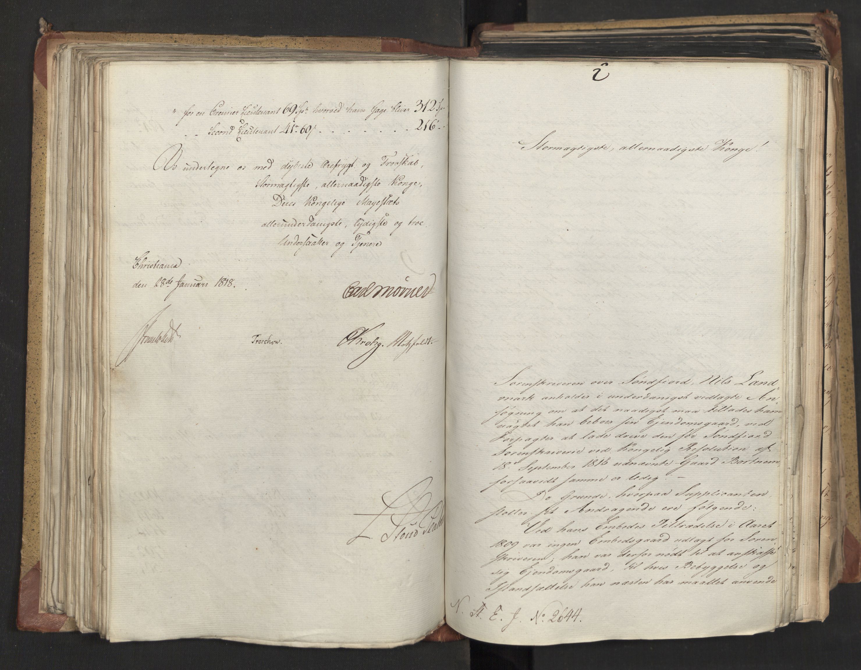 Statsrådsavdelingen i Stockholm, RA/S-1003/D/Da/L0012: Regjeringsinnstillinger nr. 2587-2760, 1818, p. 206