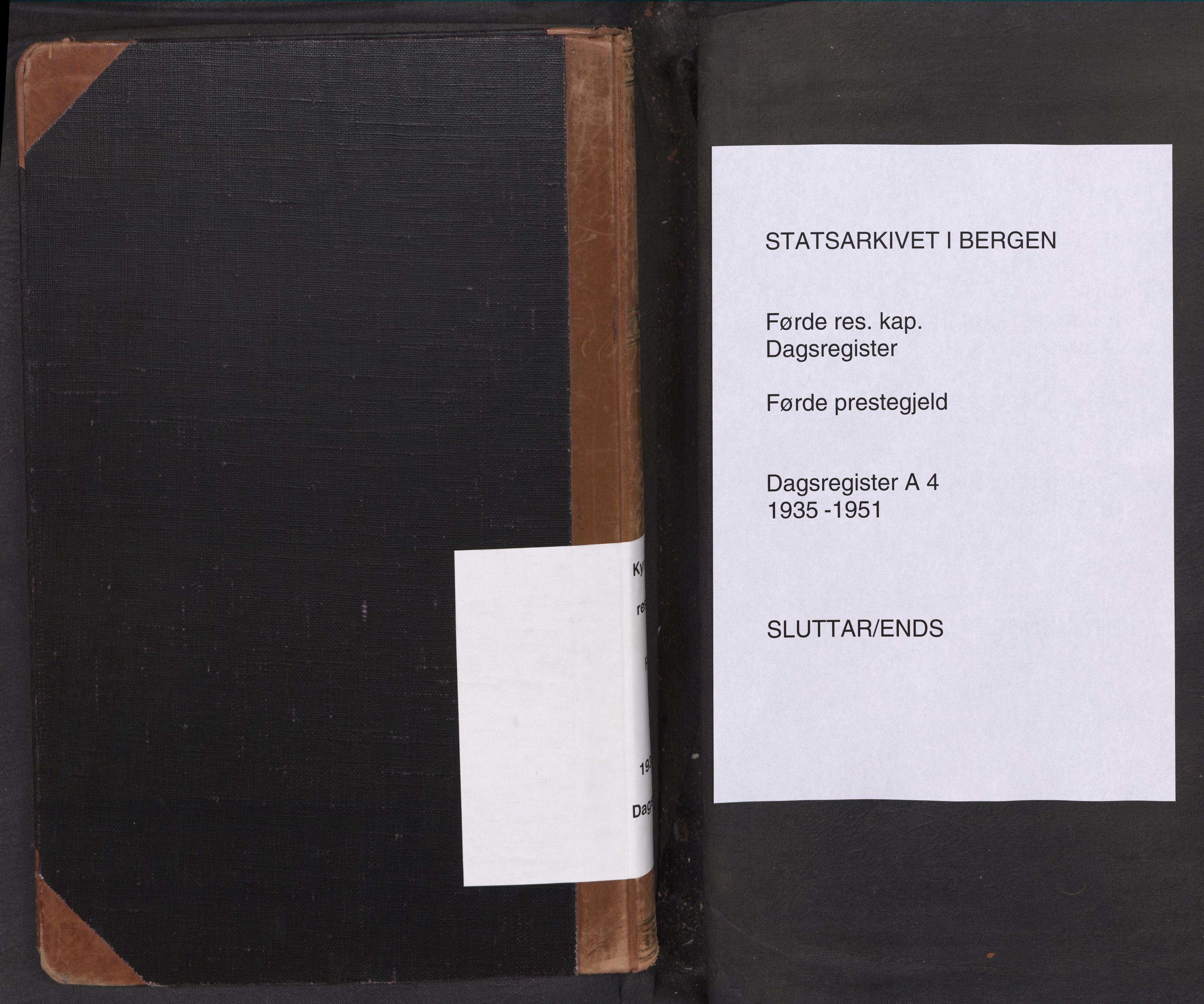 Førde sokneprestembete, SAB/A-79901: Diary records no. A 4, 1935-1951
