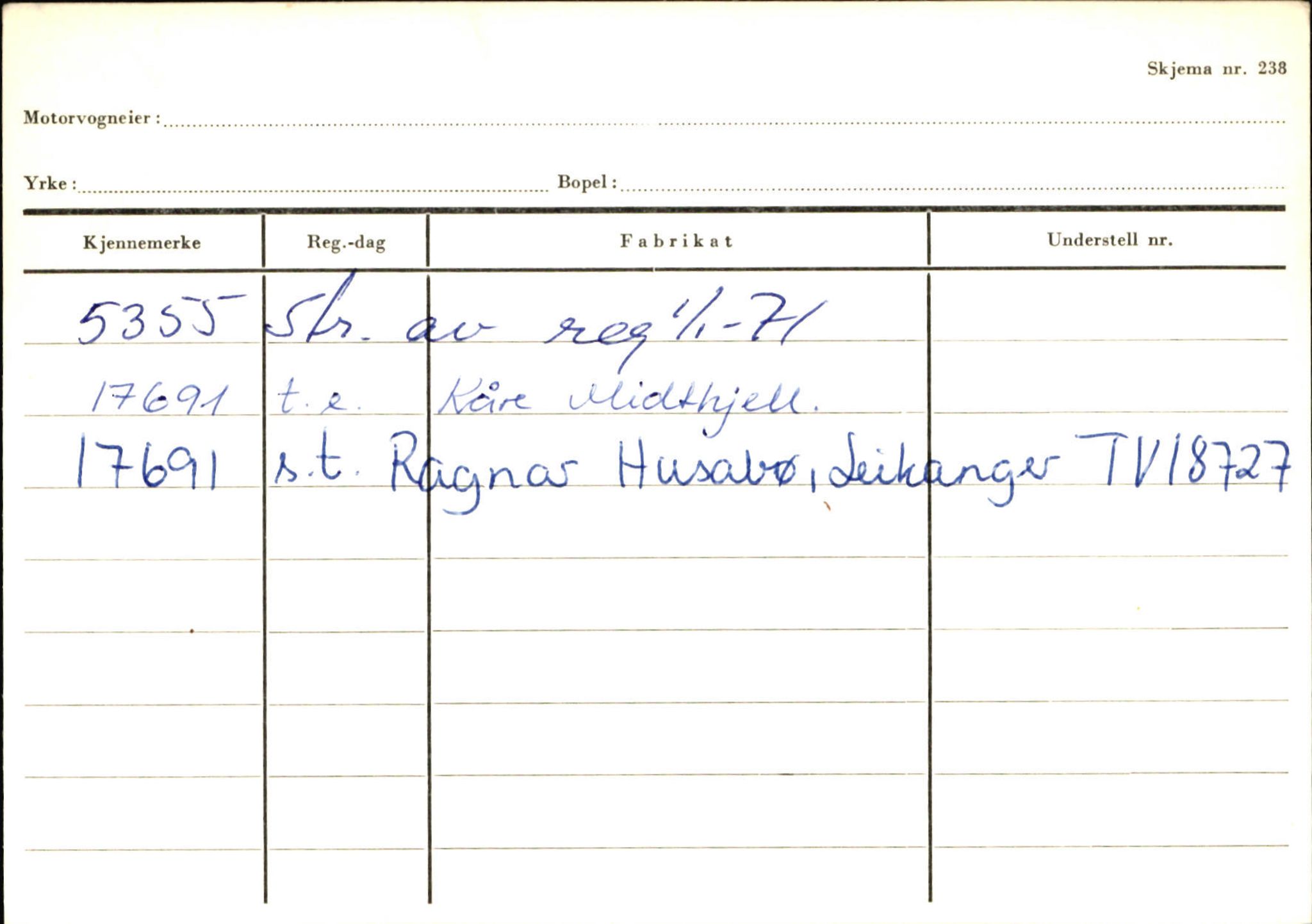 Statens vegvesen, Sogn og Fjordane vegkontor, AV/SAB-A-5301/4/F/L0131: Eigarregister Høyanger P-Å. Stryn S-Å, 1945-1975, p. 253