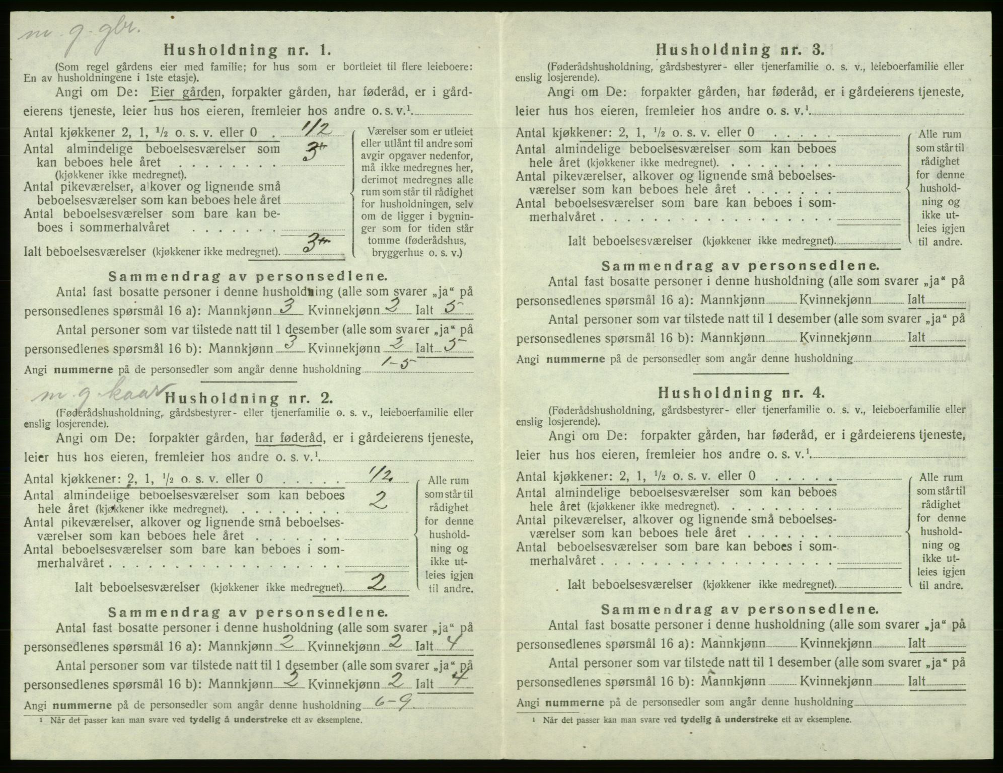 SAB, 1920 census for Os, 1920, p. 1152