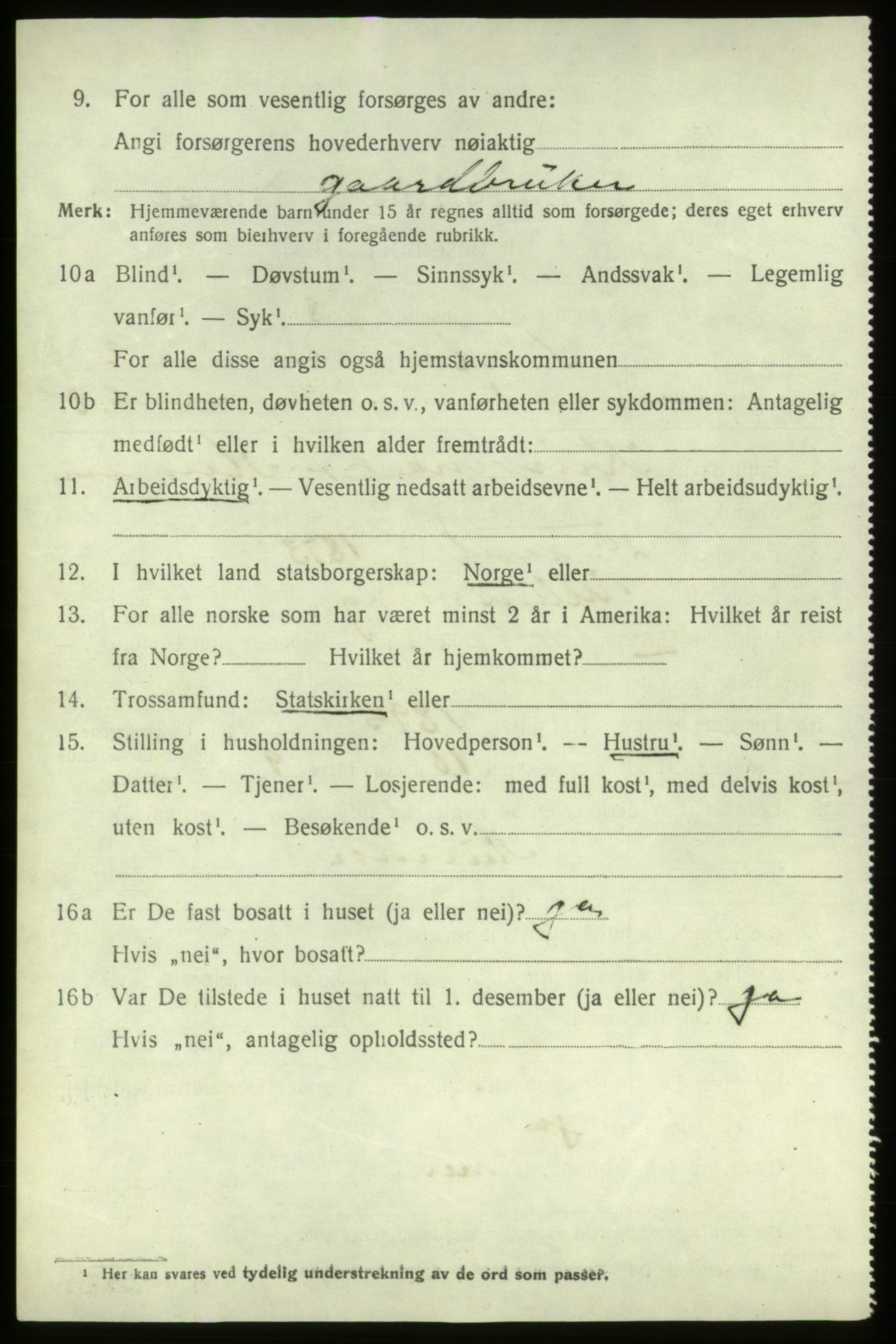 SAB, 1920 census for Stord, 1920, p. 1486