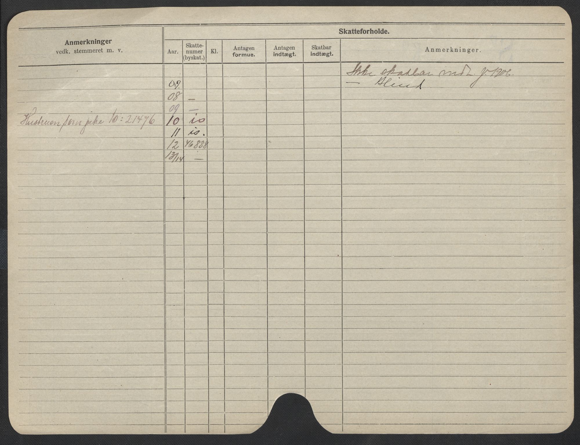 Oslo folkeregister, Registerkort, SAO/A-11715/F/Fa/Fac/L0011: Menn, 1906-1914, p. 1251b