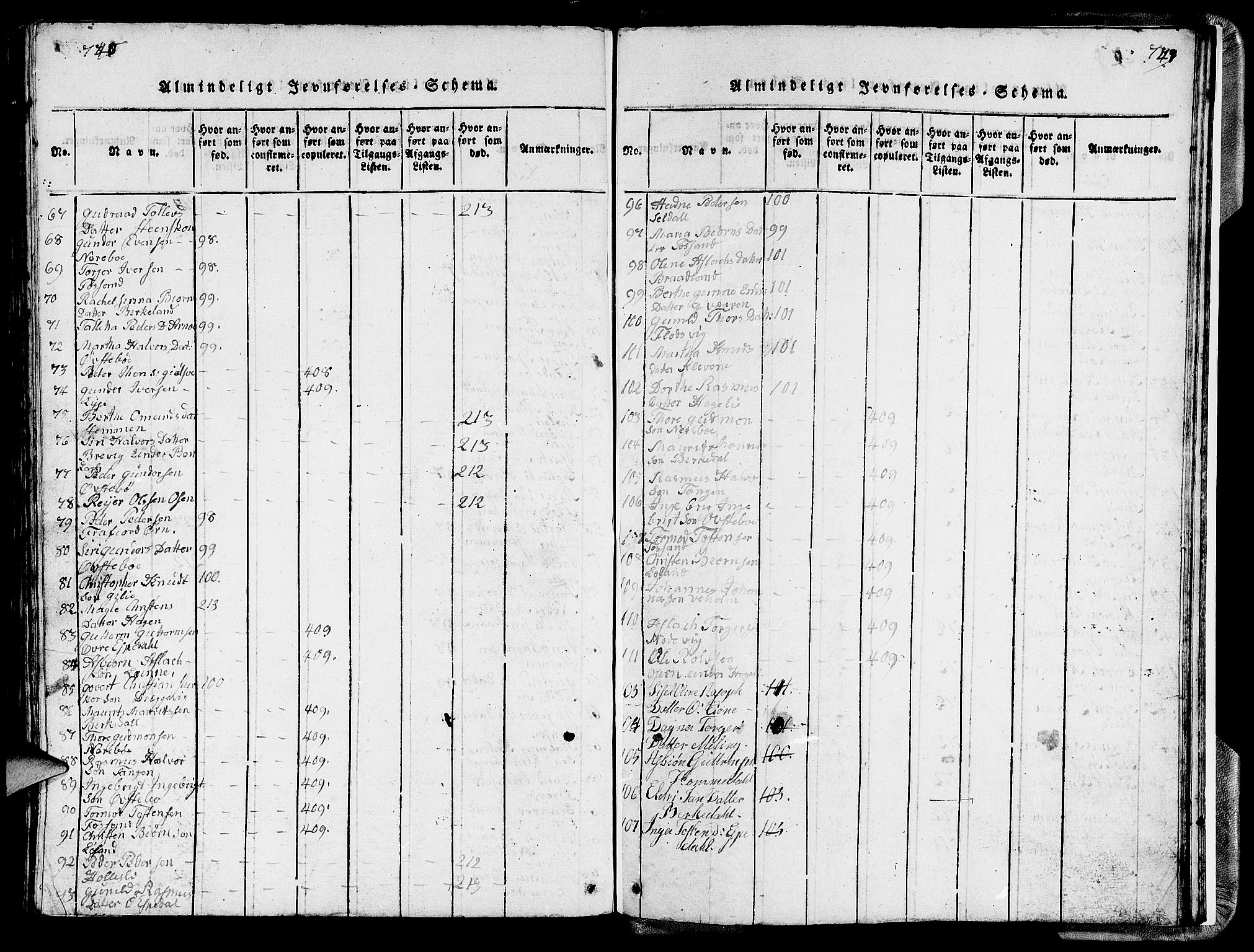 Strand sokneprestkontor, SAST/A-101828/H/Ha/Hab/L0002: Parish register (copy) no. B 2, 1816-1854, p. 740-741