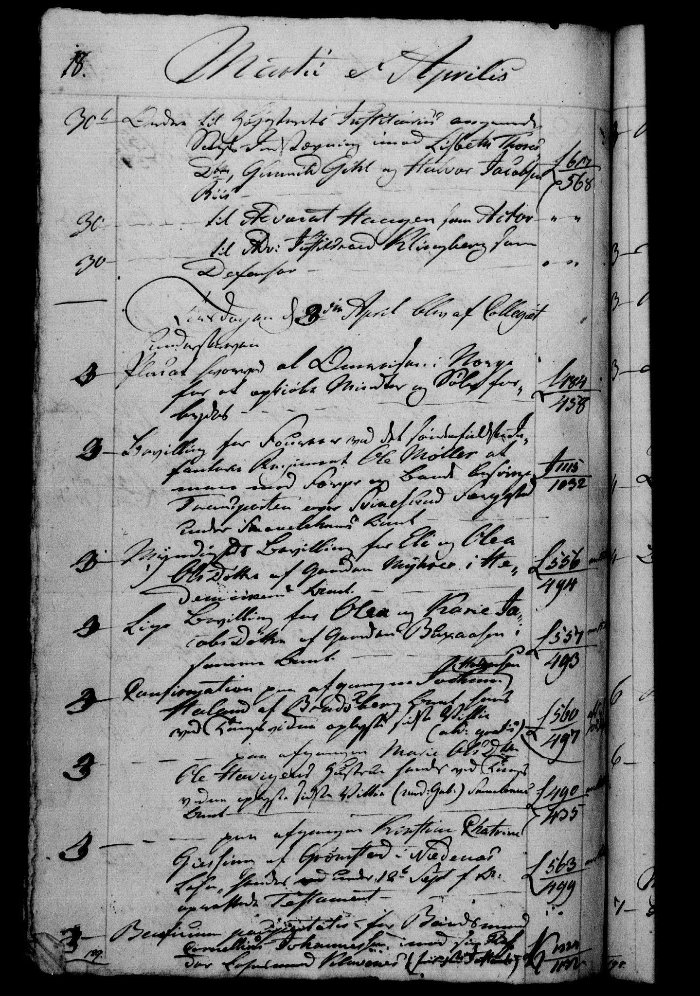 Danske Kanselli 1800-1814, RA/EA-3024/H/Hf/Hfb/Hfbc/L0011: Underskrivelsesbok m. register, 1810, p. 18