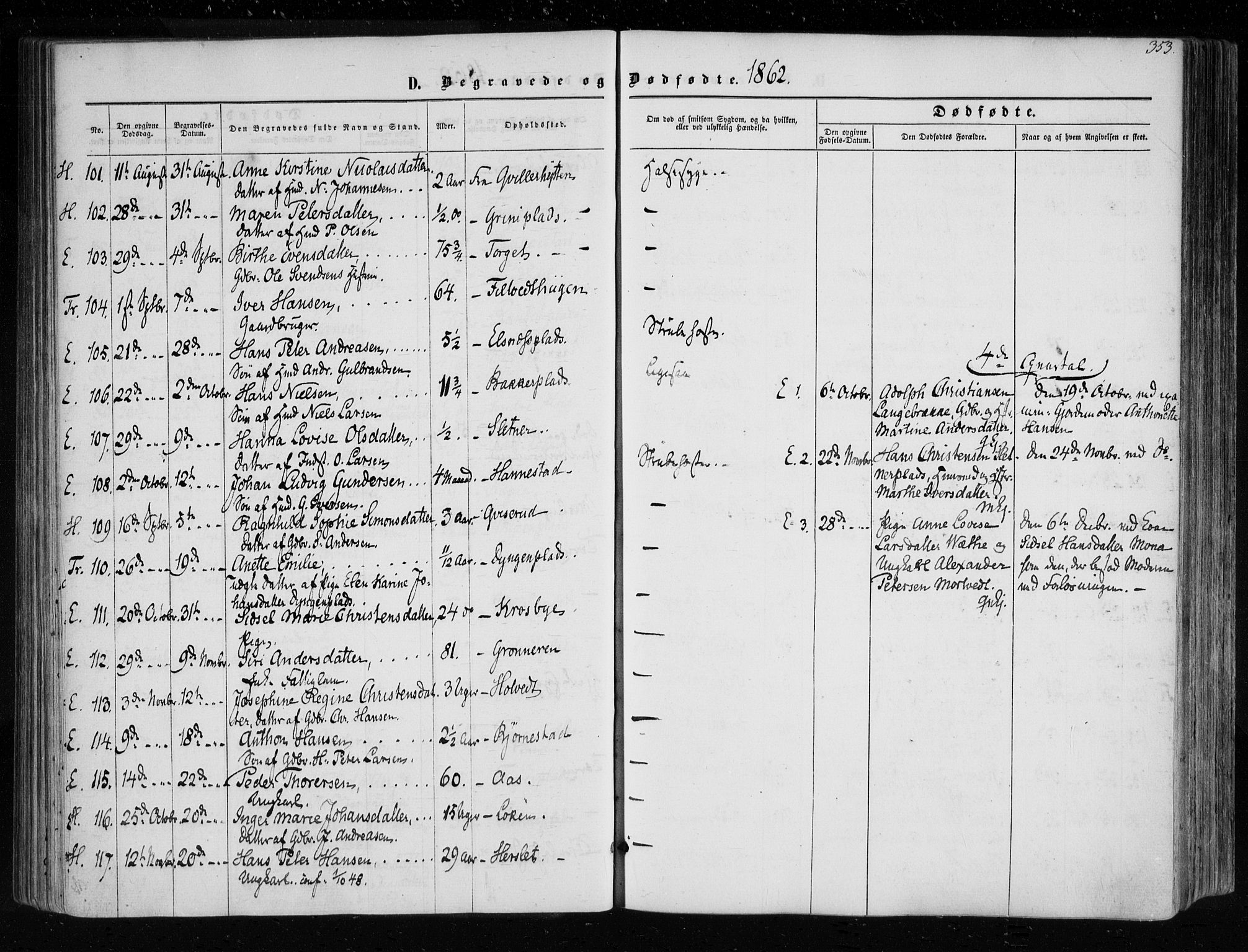 Eidsberg prestekontor Kirkebøker, AV/SAO-A-10905/F/Fa/L0010.b: Parish register (official) no. I 10B, 1857-1866, p. 353
