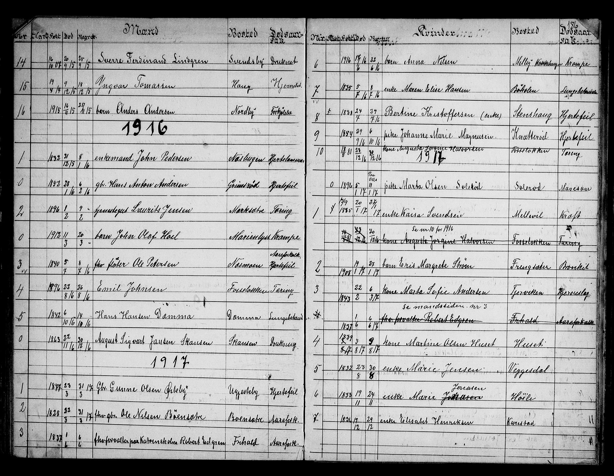 Berg prestekontor Kirkebøker, AV/SAO-A-10902/G/Gb/L0001: Parish register (copy) no. II 1, 1874-1946, p. 186