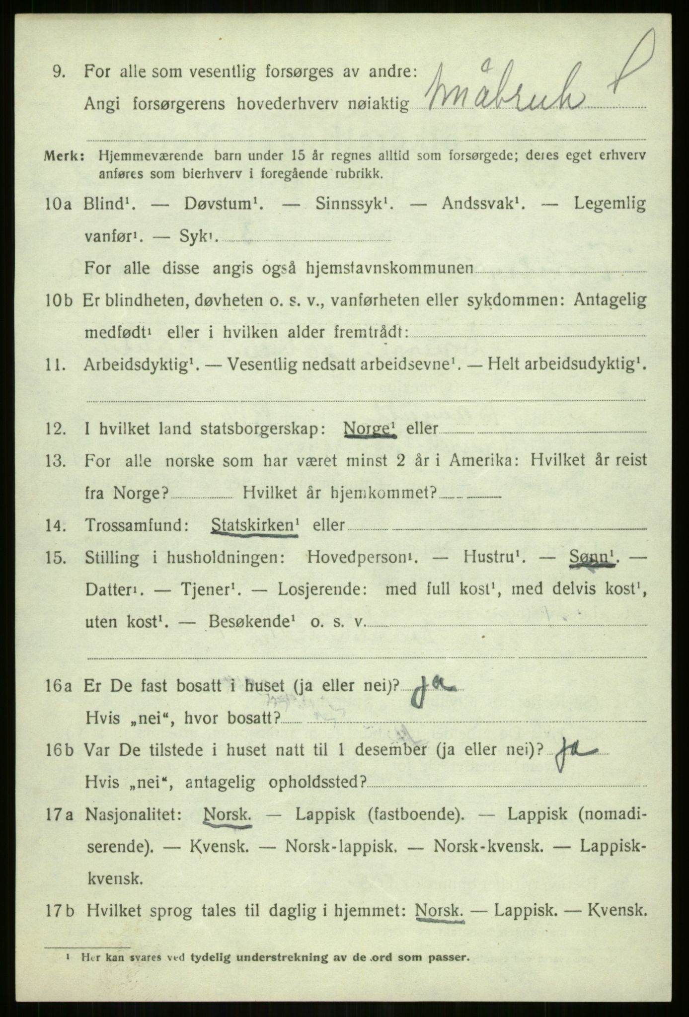 SATØ, 1920 census for Tromsøysund, 1920, p. 10209