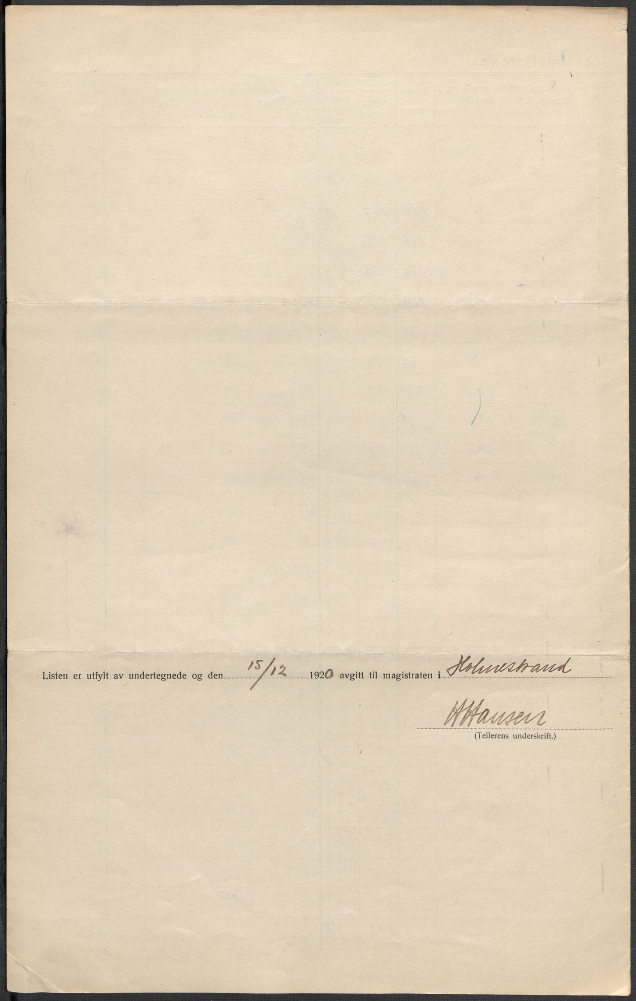 SAKO, 1920 census for Holmestrand, 1920, p. 9