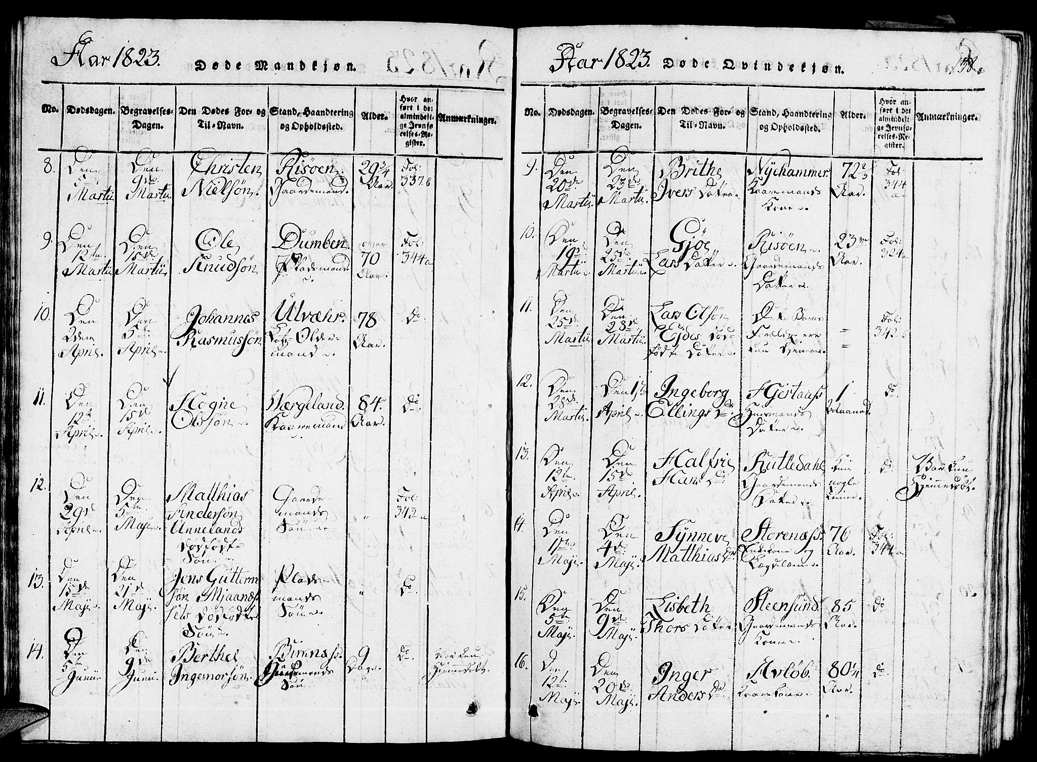 Gulen sokneprestembete, AV/SAB-A-80201/H/Haa/Haaa/L0018: Parish register (official) no. A 18, 1816-1825, p. 138