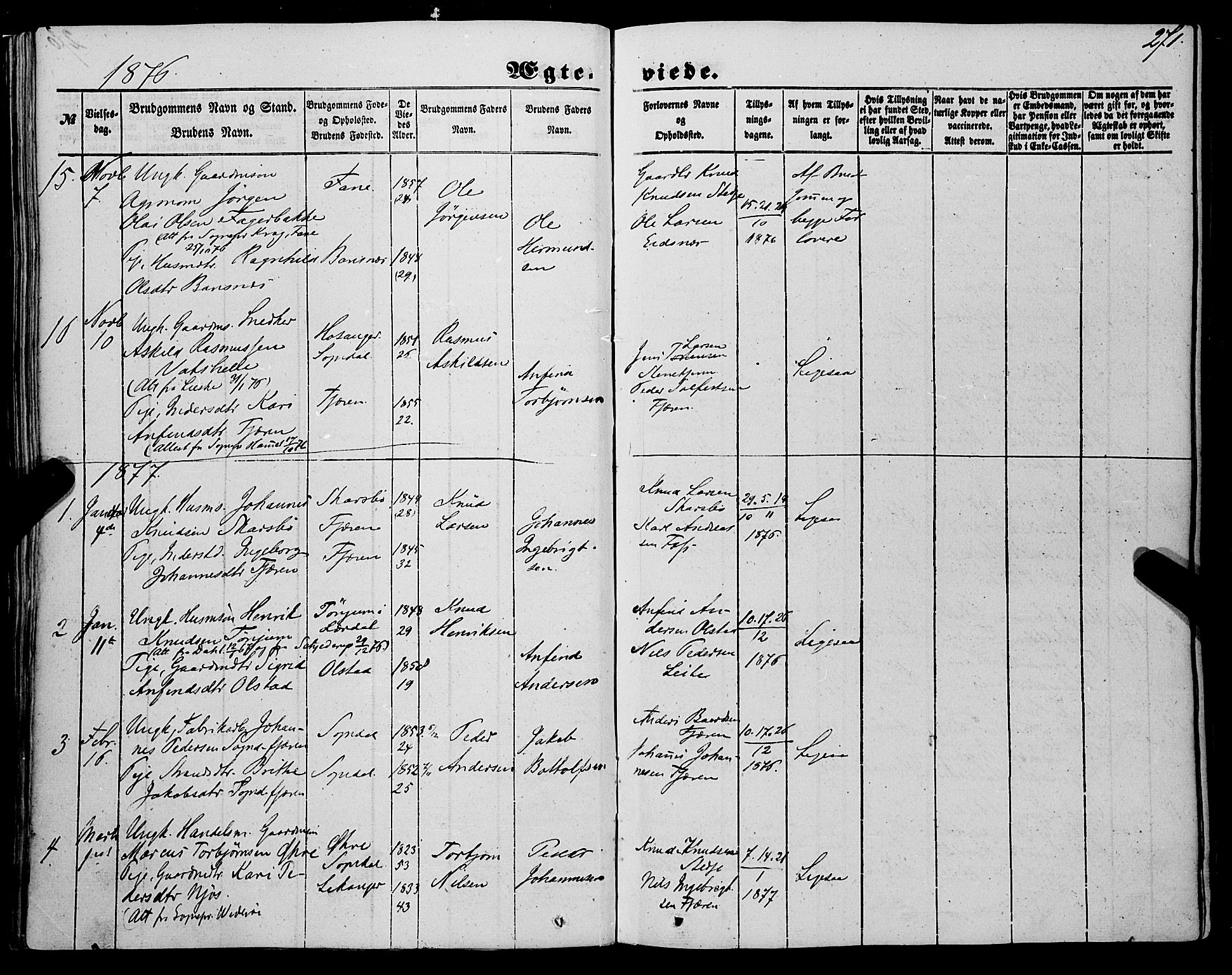 Sogndal sokneprestembete, SAB/A-81301/H/Haa/Haaa/L0012II: Parish register (official) no. A 12II, 1847-1877, p. 271