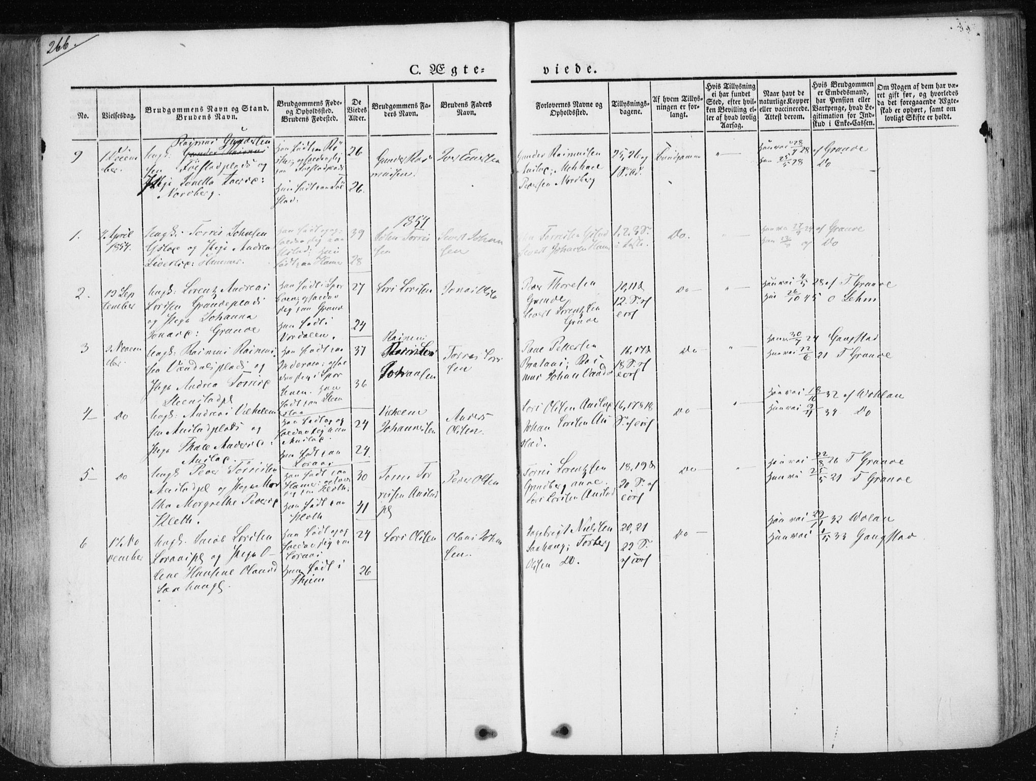 Ministerialprotokoller, klokkerbøker og fødselsregistre - Nord-Trøndelag, SAT/A-1458/730/L0280: Parish register (official) no. 730A07 /2, 1840-1854, p. 266