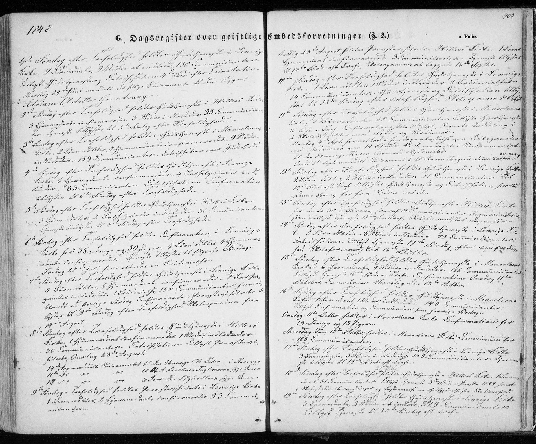 Lenvik sokneprestembete, AV/SATØ-S-1310/H/Ha/Haa/L0006kirke: Parish register (official) no. 6, 1845-1854, p. 403