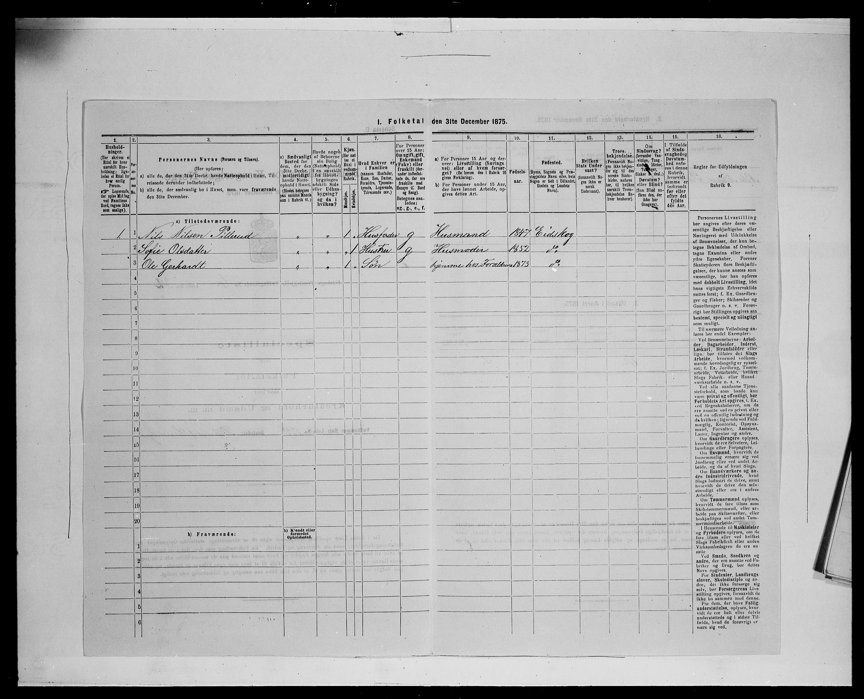 SAH, 1875 census for 0420P Eidskog, 1875, p. 1023