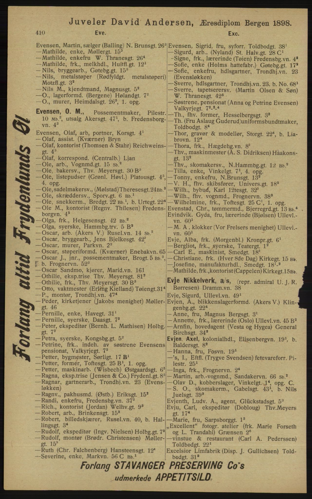 Kristiania/Oslo adressebok, PUBL/-, 1913, p. 422