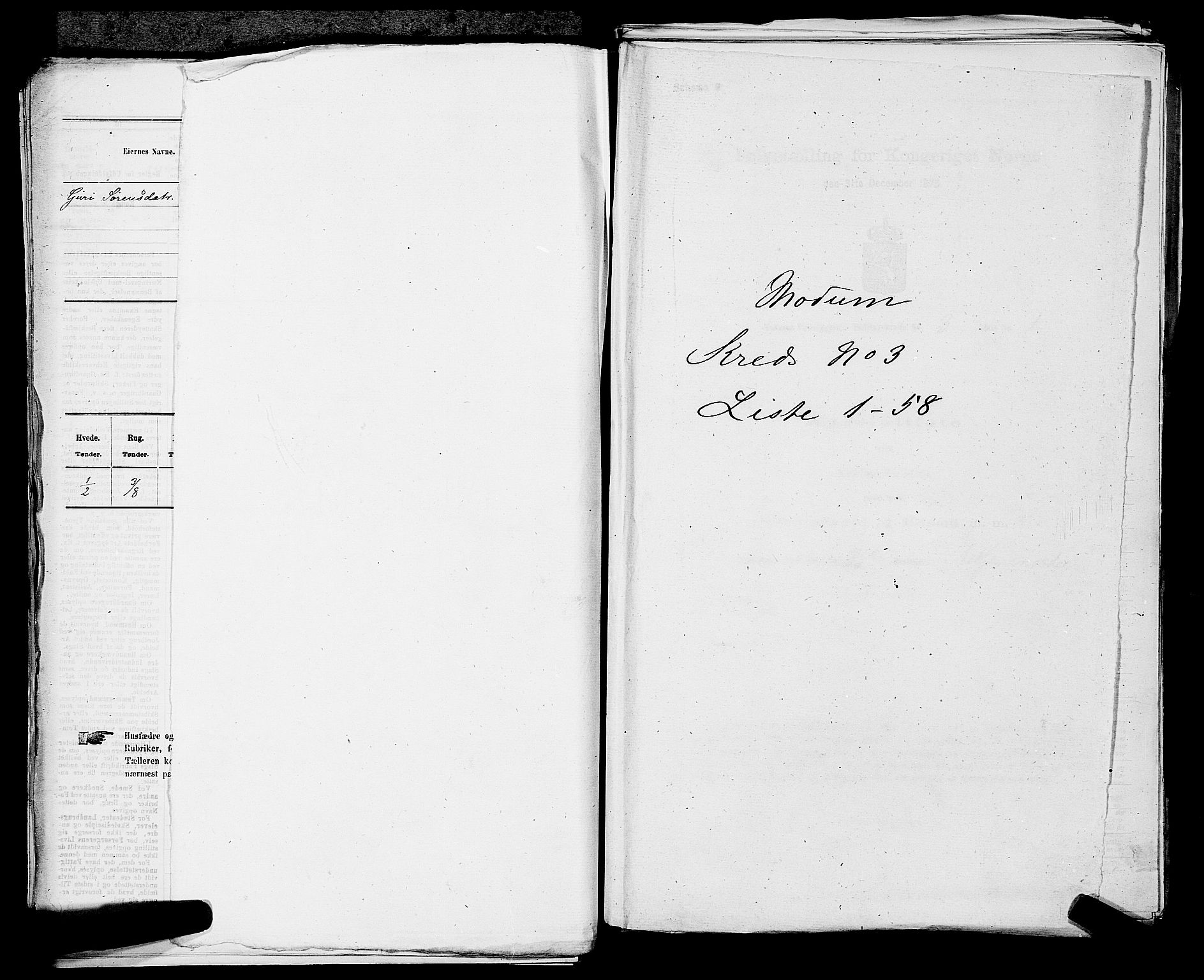 SAKO, 1875 census for 0623P Modum, 1875, p. 309