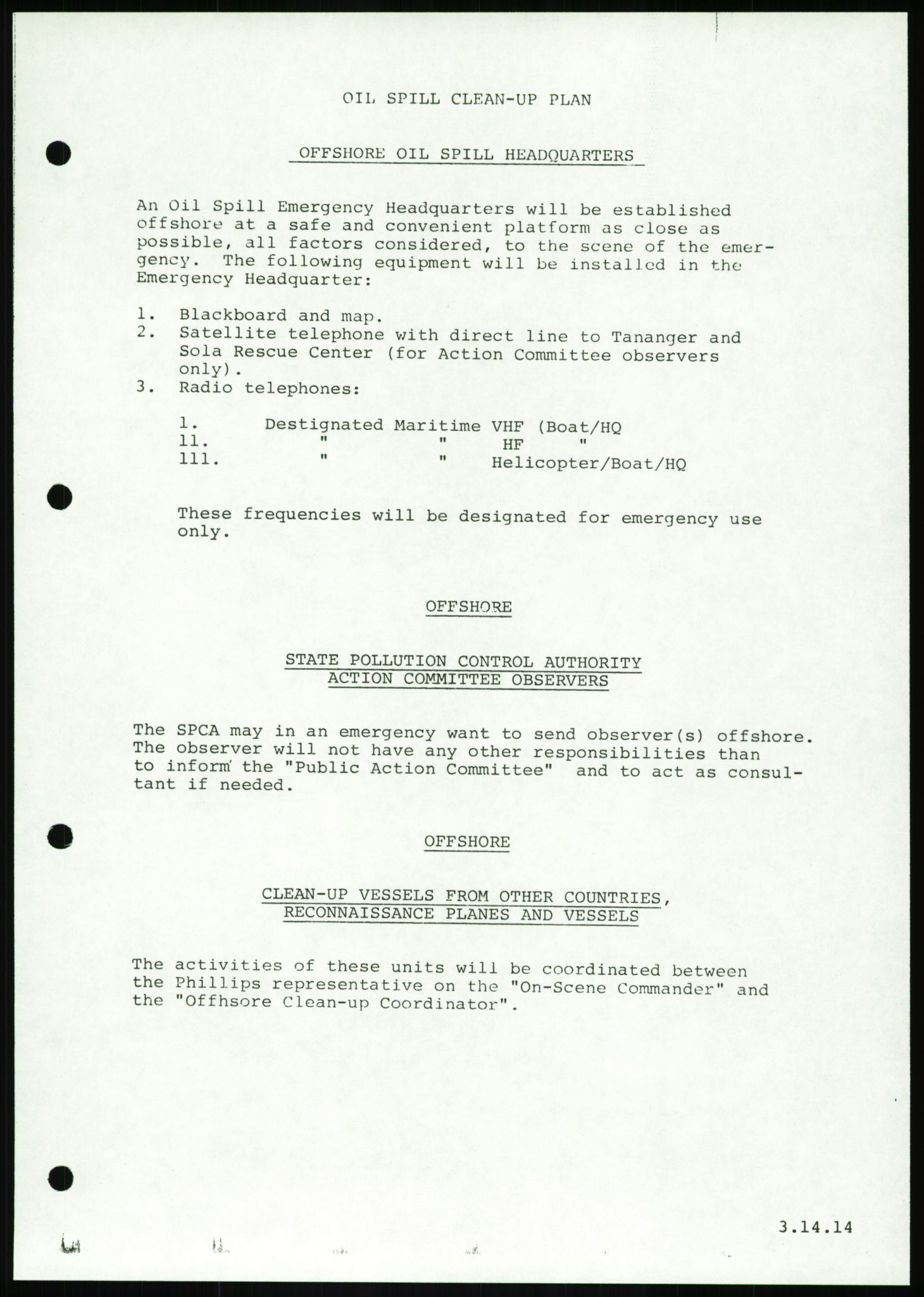 Justisdepartementet, Granskningskommisjonen ved Alexander Kielland-ulykken 27.3.1980, AV/RA-S-1165/D/L0016: O Beredskapsplaner (Doku.liste + O1-O3 av 3), 1980-1981, p. 176