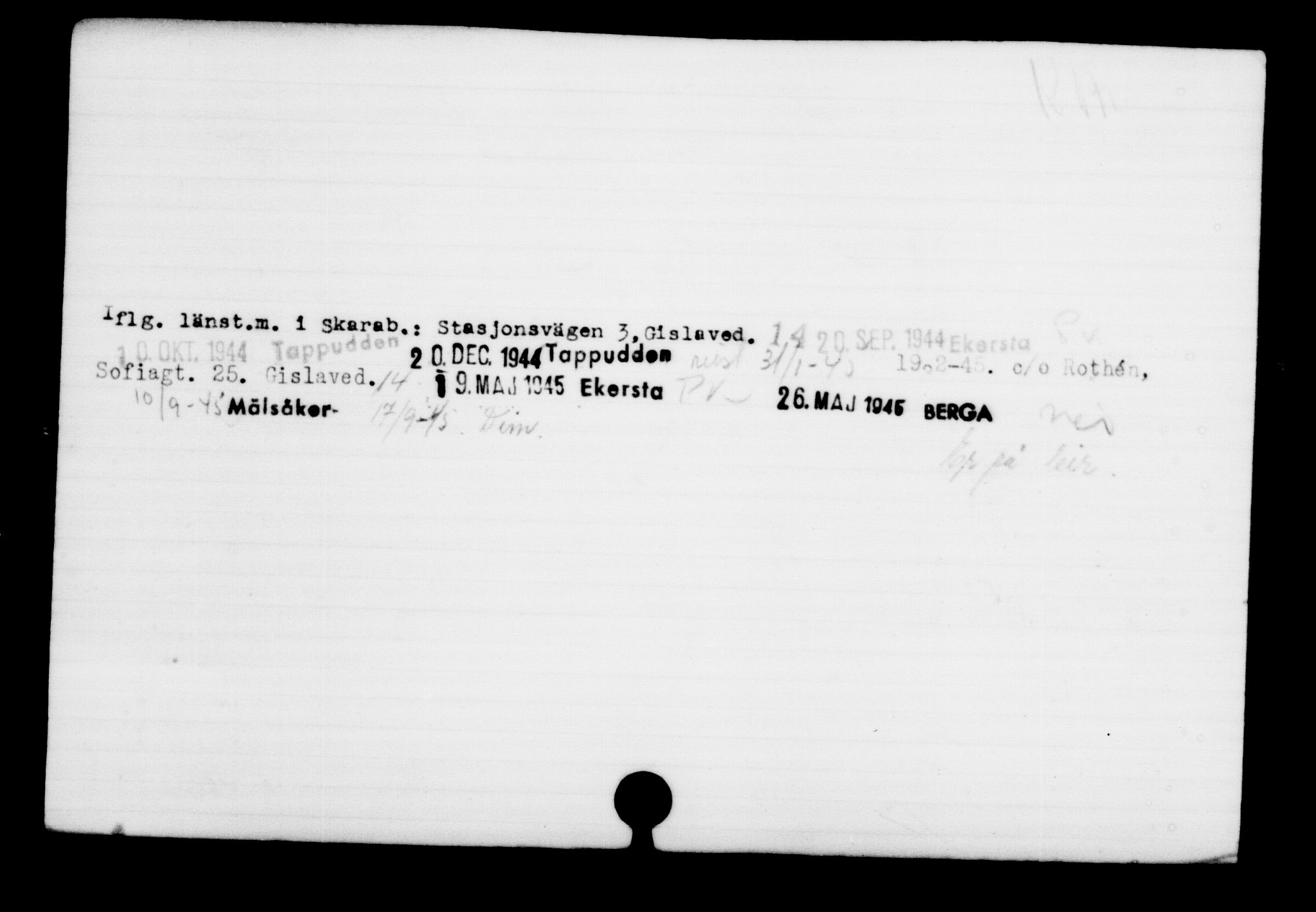 Utenriksstasjonene, Legasjonen i Stockholm, Flyktningkontoret, AV/RA-S-6753/V/Va/L0001: Kjesäterkartoteket, flyktninger med registreringsnr. 1-1000, 1940-1945, p. 765