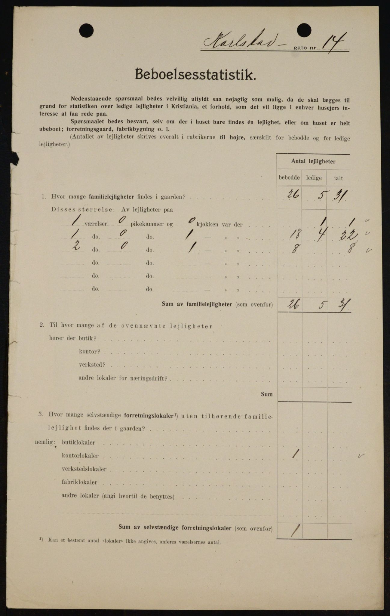 OBA, Municipal Census 1909 for Kristiania, 1909, p. 44849