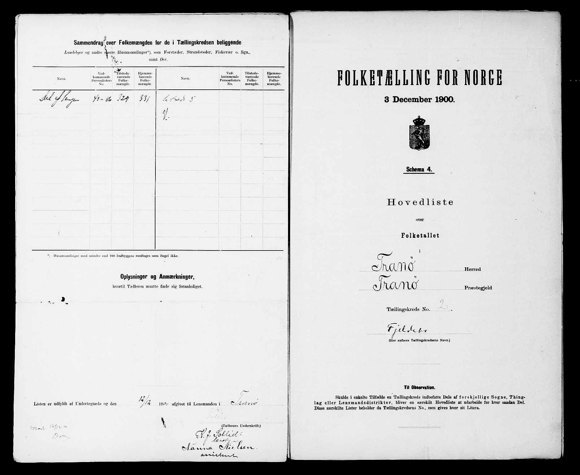 SATØ, 1900 census for Tranøy, 1900, p. 6