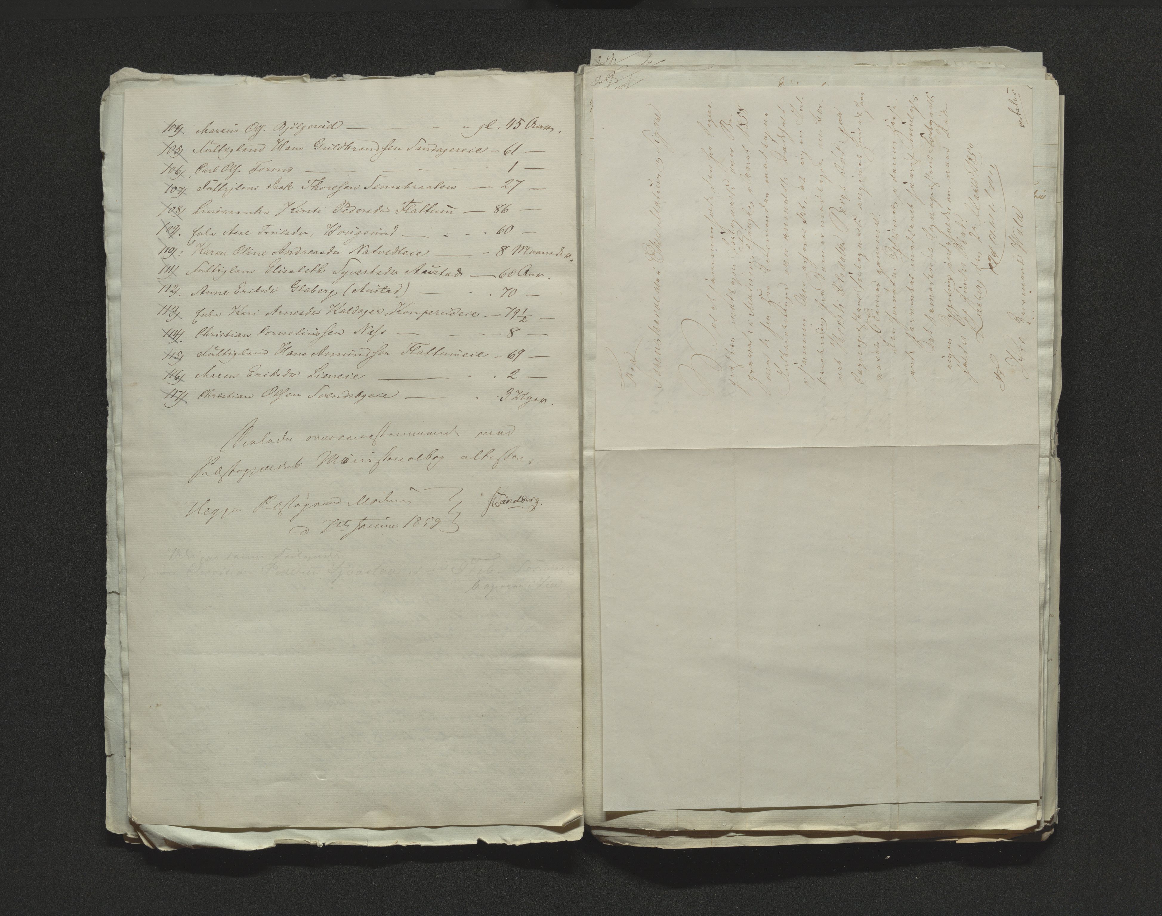 Eiker, Modum og Sigdal sorenskriveri, AV/SAKO-A-123/H/Ha/Hab/L0010: Dødsfallsmeldinger, 1858-1861, p. 40