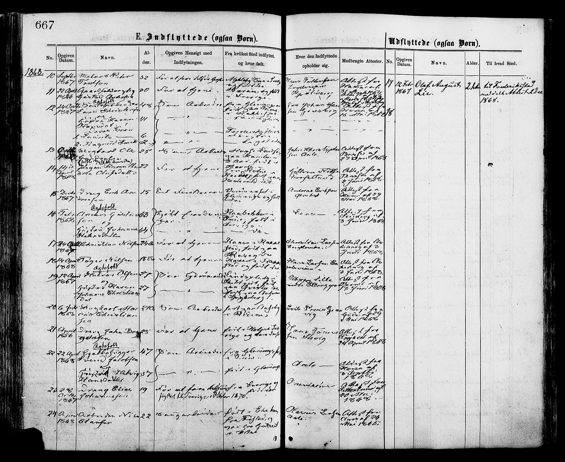 Onsøy prestekontor Kirkebøker, AV/SAO-A-10914/F/Fa/L0004: Parish register (official) no. I 4, 1861-1877, p. 667