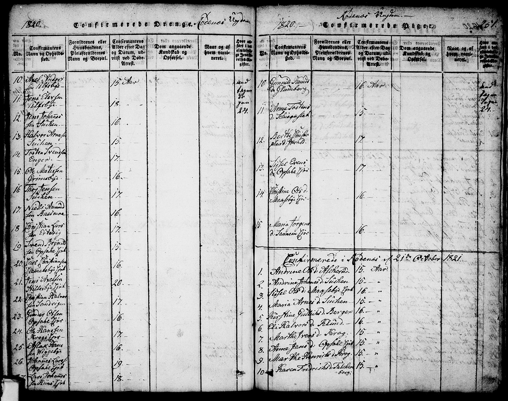 Rødenes prestekontor Kirkebøker, AV/SAO-A-2005/G/Ga/L0001: Parish register (copy) no.  I 1, 1814-1841, p. 251